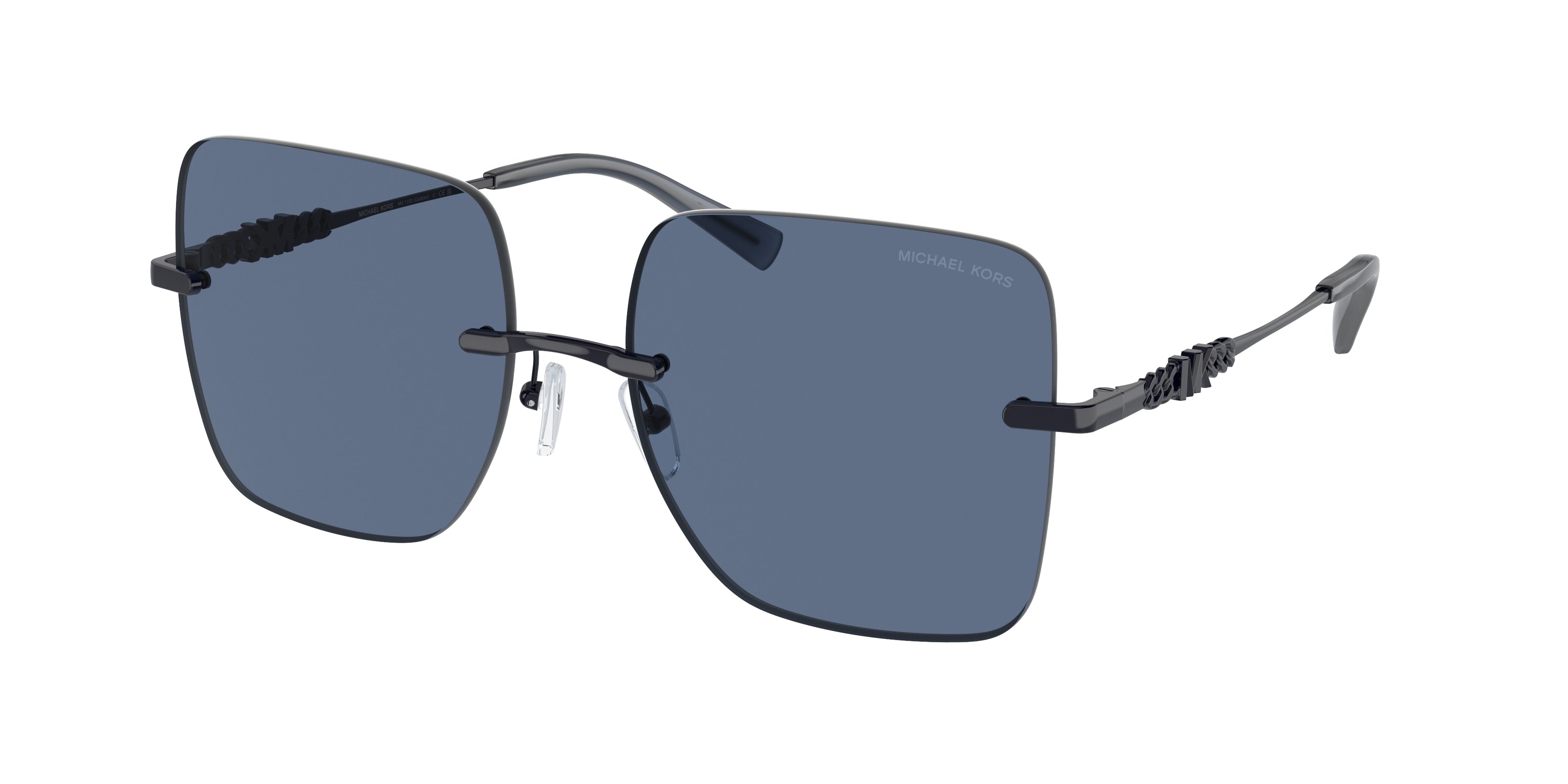 Michael Kors QUéBEC MK1150 Square Sunglasses  189580-Navy Solid 55-140-17 - Color Map Blue
