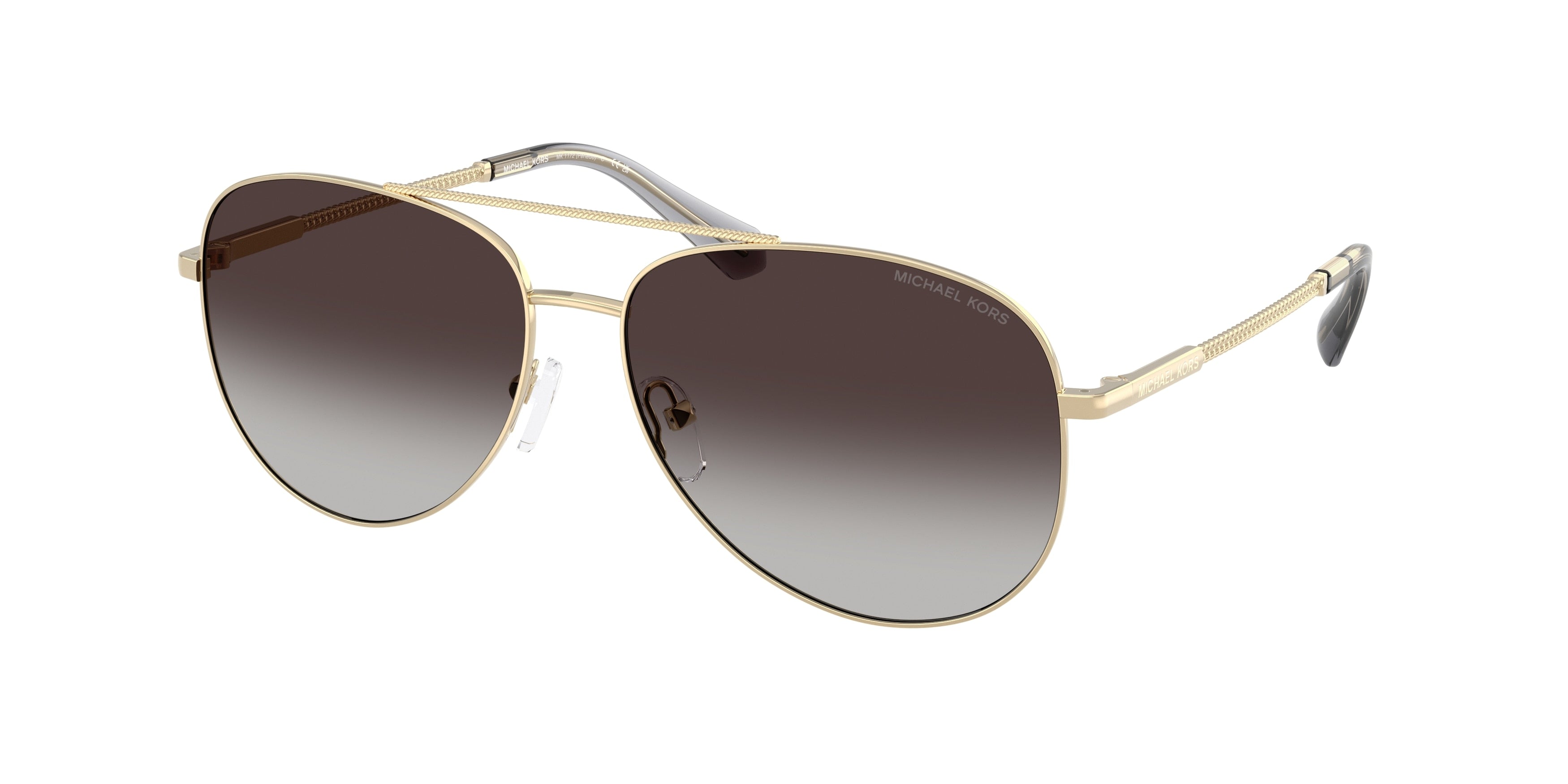 Michael Kors MK1172 Pilot Sunglasses for Women — Free Shipping - 58-140-14 / 10148G-Light Gold