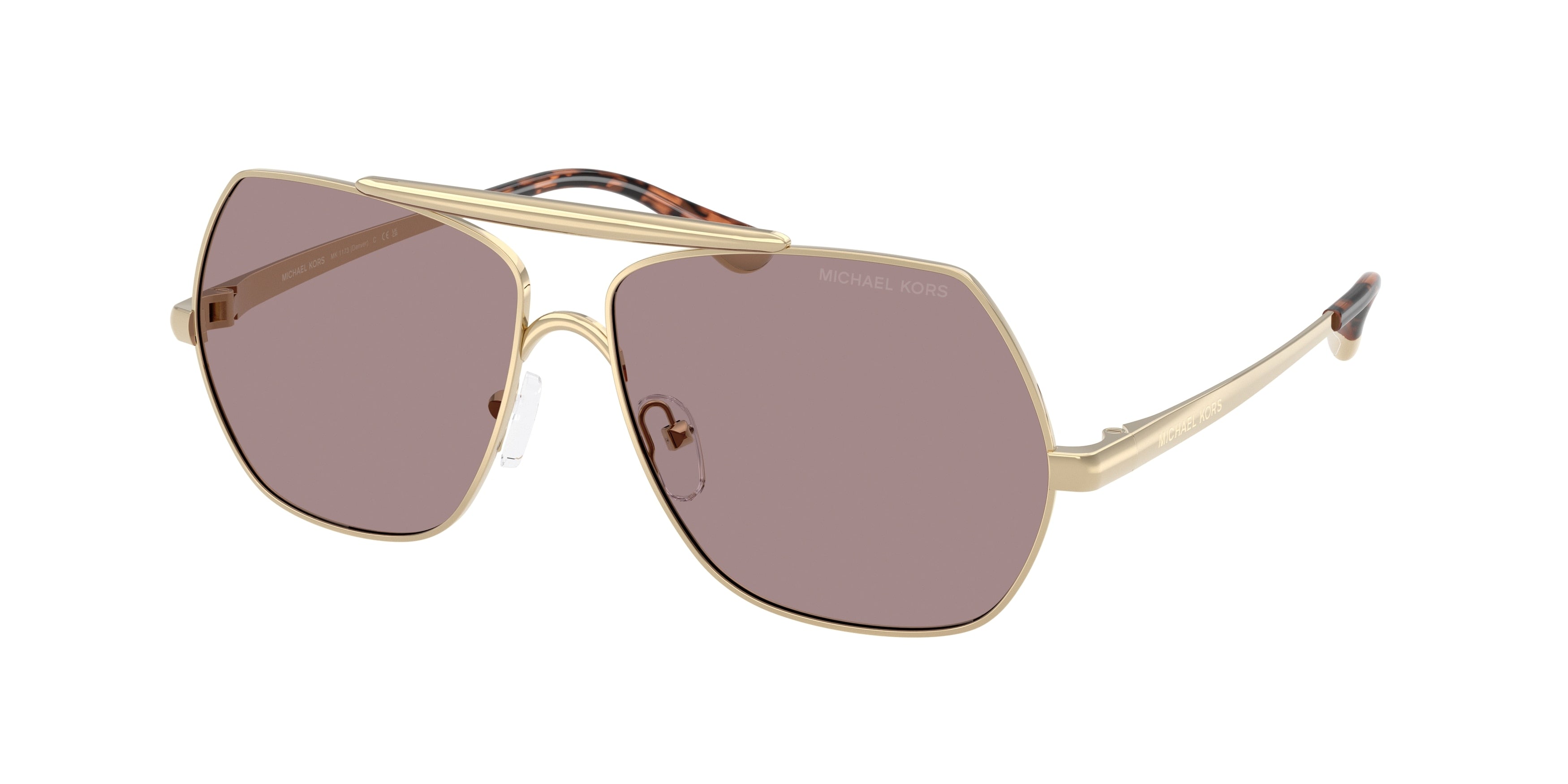 Michael Kors MK1173 Pilot Sunglasses for Women — Free Shipping - 58-140-13 / 1014LA-Light Gold