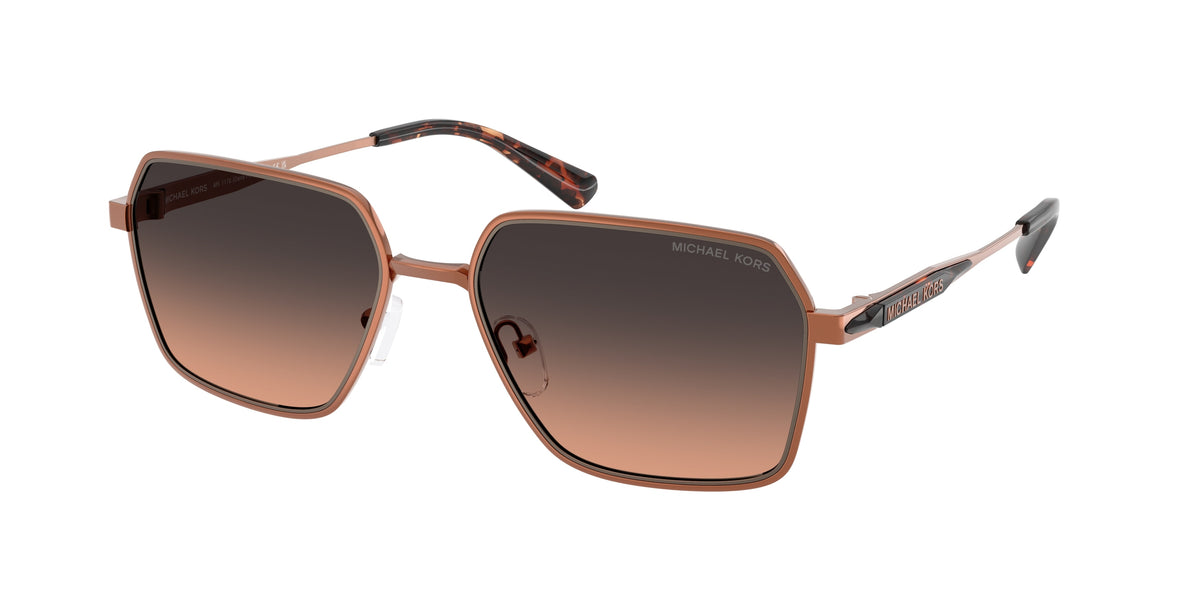 Michael Kors MK1176 Square Sunglasses for Men — Free Shipping - 57-145-18 / 19000L-Shiny Copper