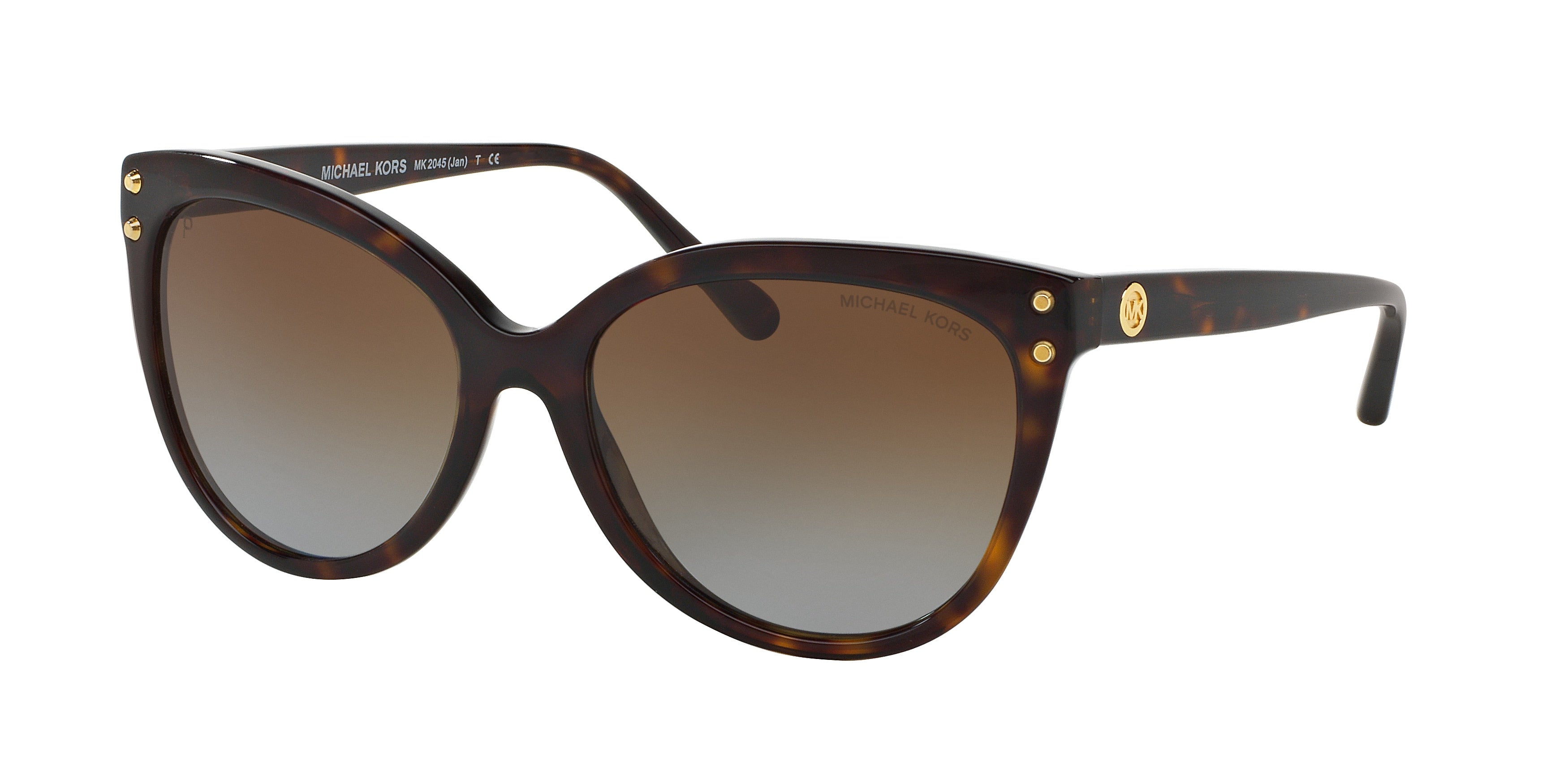 Michael Kors JAN MK2045 Cat Eye Sunglasses  3006T5-Dark Tortoise 55-140-16 - Color Map Tortoise