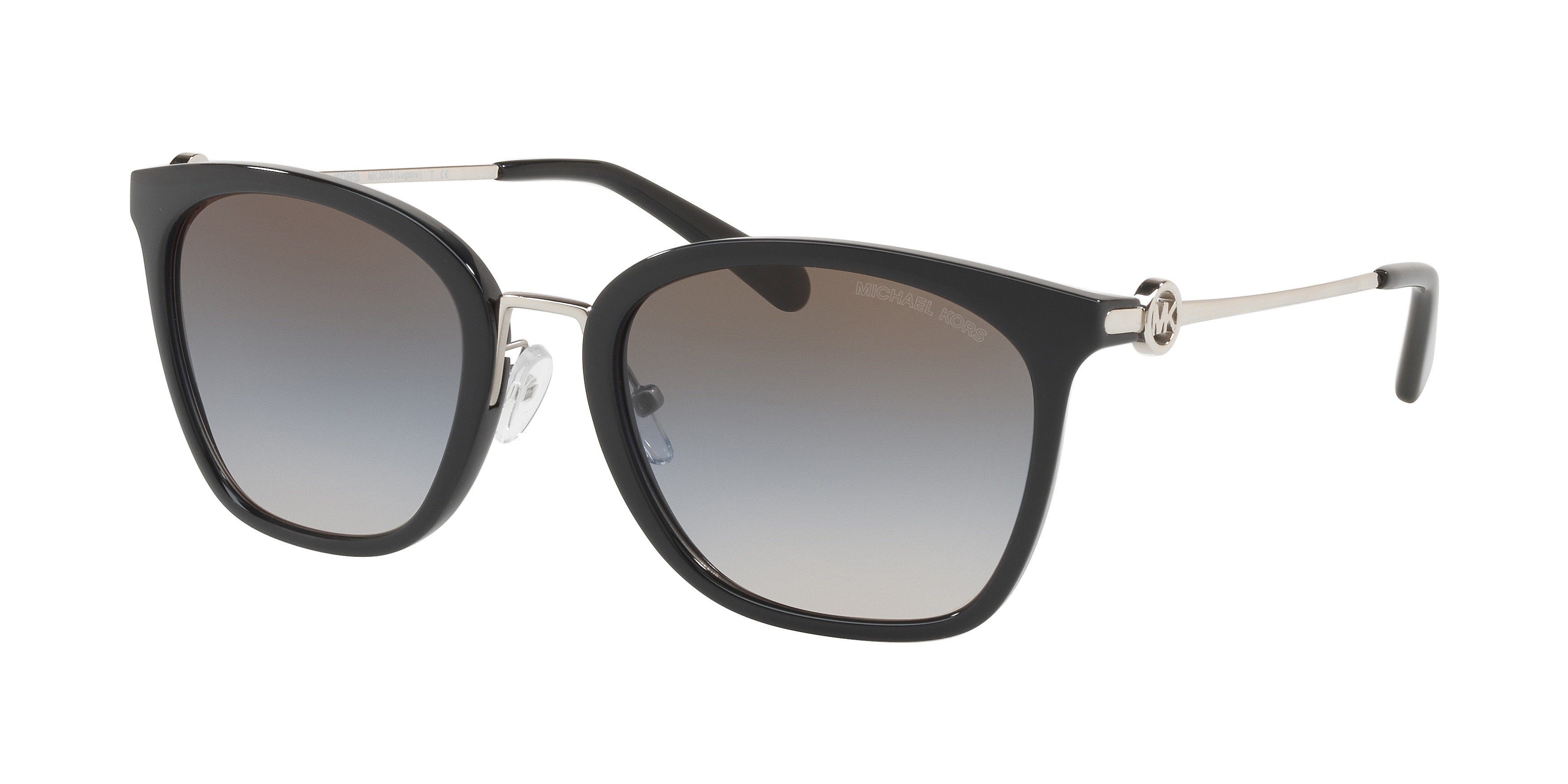 Michael Kors LUGANO MK2064 Square Sunglasses  3005M0-Black 53-140-20 - Color Map Black