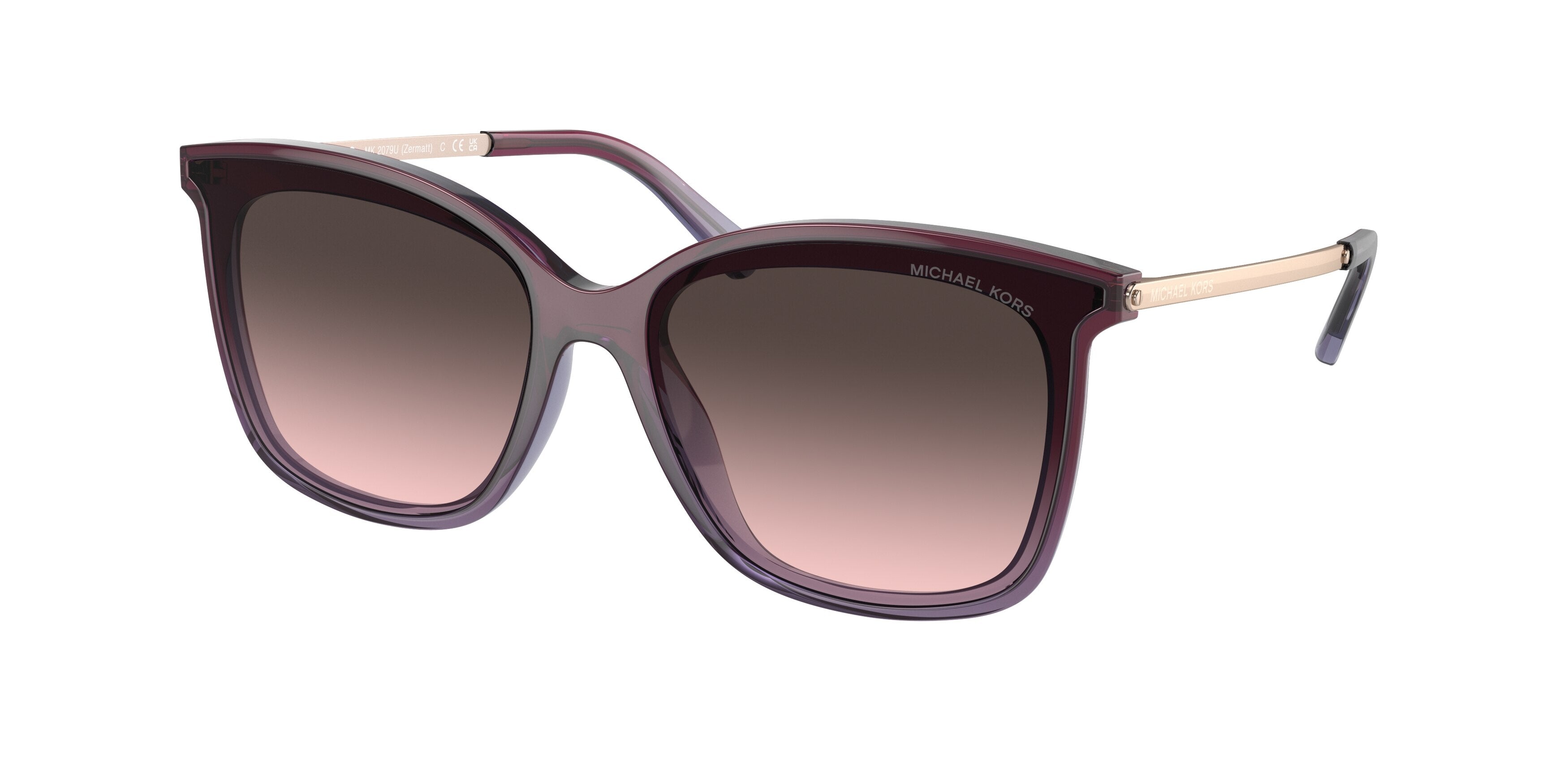 Michael Kors ZERMATT MK2079U Square Sunglasses  325746-Plum Gradient 61-140-17 - Color Map Violet