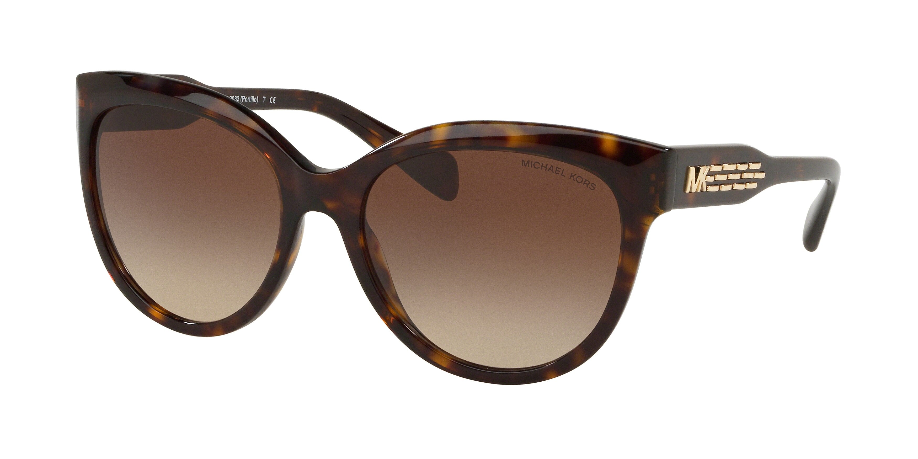 Michael Kors PORTILLO MK2083 Round Sunglasses  300613-Dark Tortoise 57-140-18 - Color Map Tortoise
