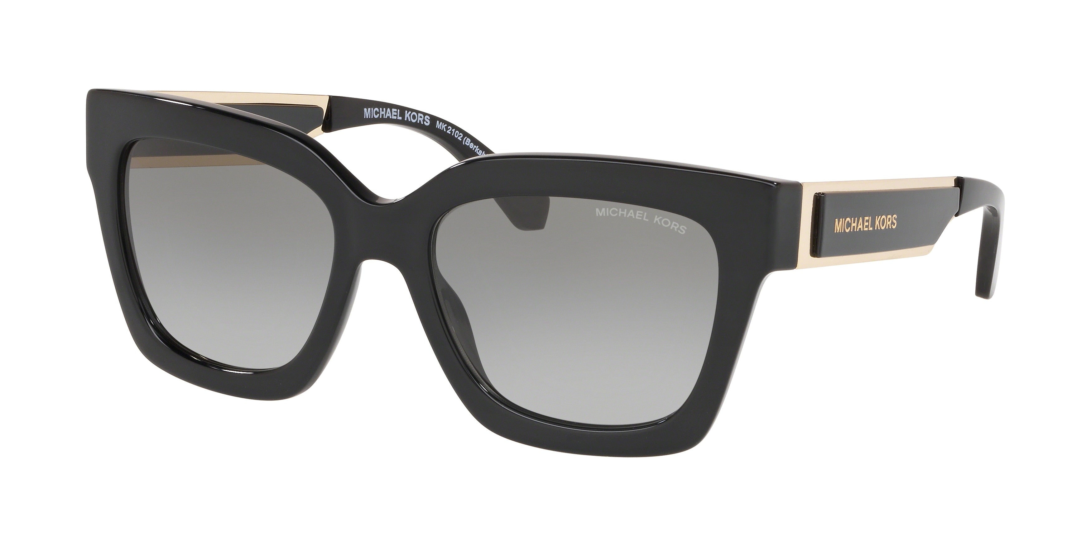Michael Kors BERKSHIRES MK2102 Square Sunglasses  300511-Black 54-140-18 - Color Map Black