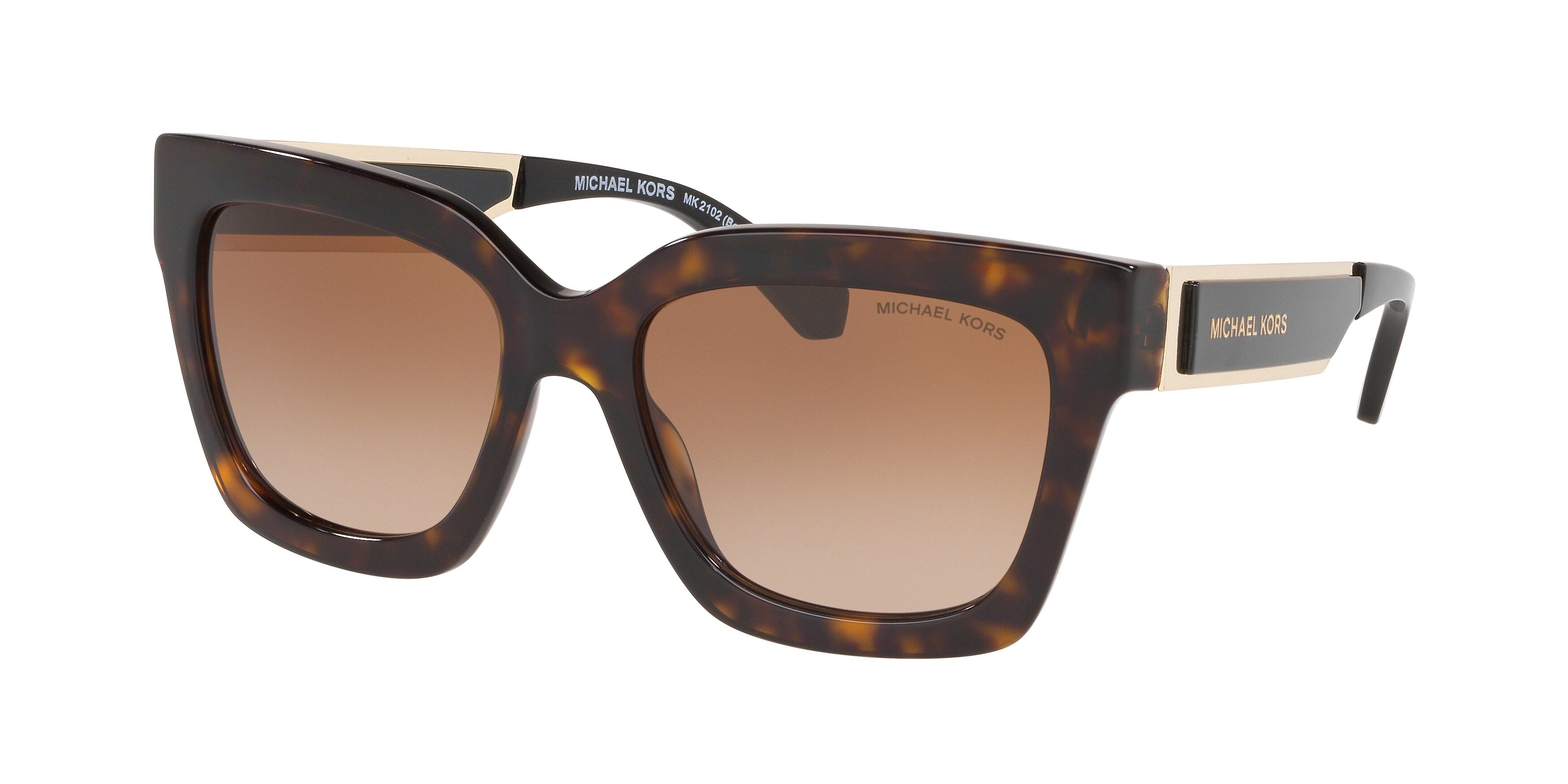 Michael Kors BERKSHIRES MK2102 Square Sunglasses  300613-Dark Tortoise 54-140-18 - Color Map Tortoise