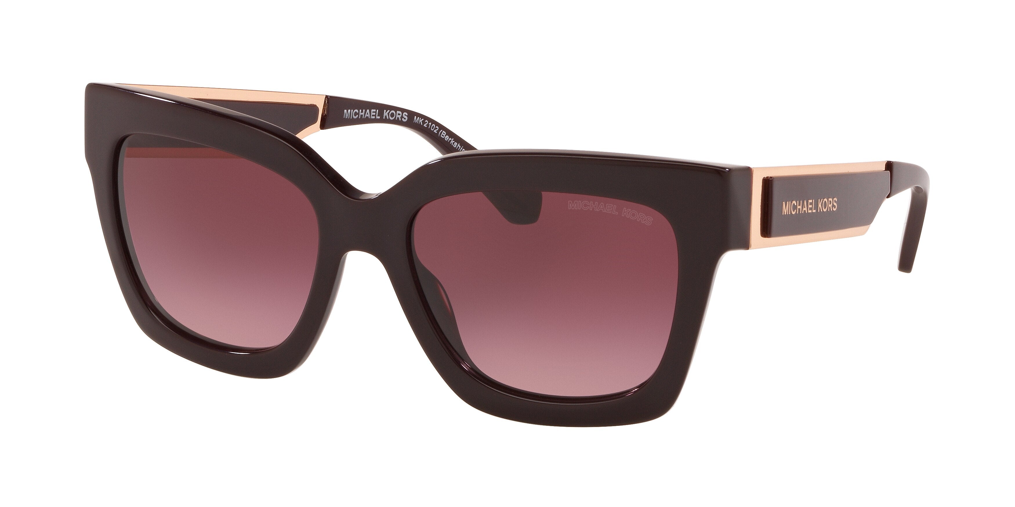 Michael Kors BERKSHIRES MK2102 Square Sunglasses  33448H-Cordovan 54-140-18 - Color Map Brown