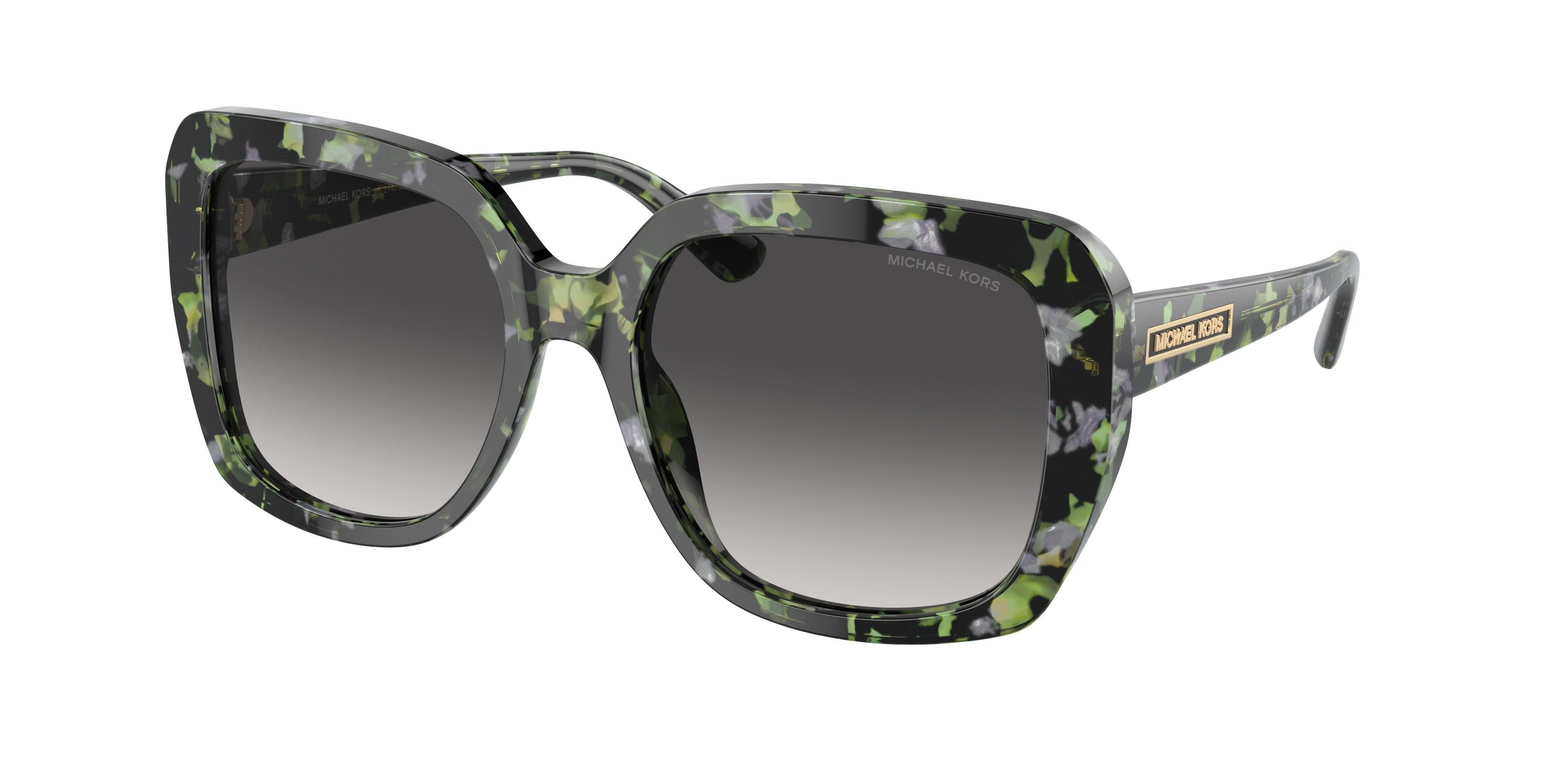 Michael Kors MANHASSET MK2140 Square Sunglasses  39478G-Green 55-140-18 - Color Map Green