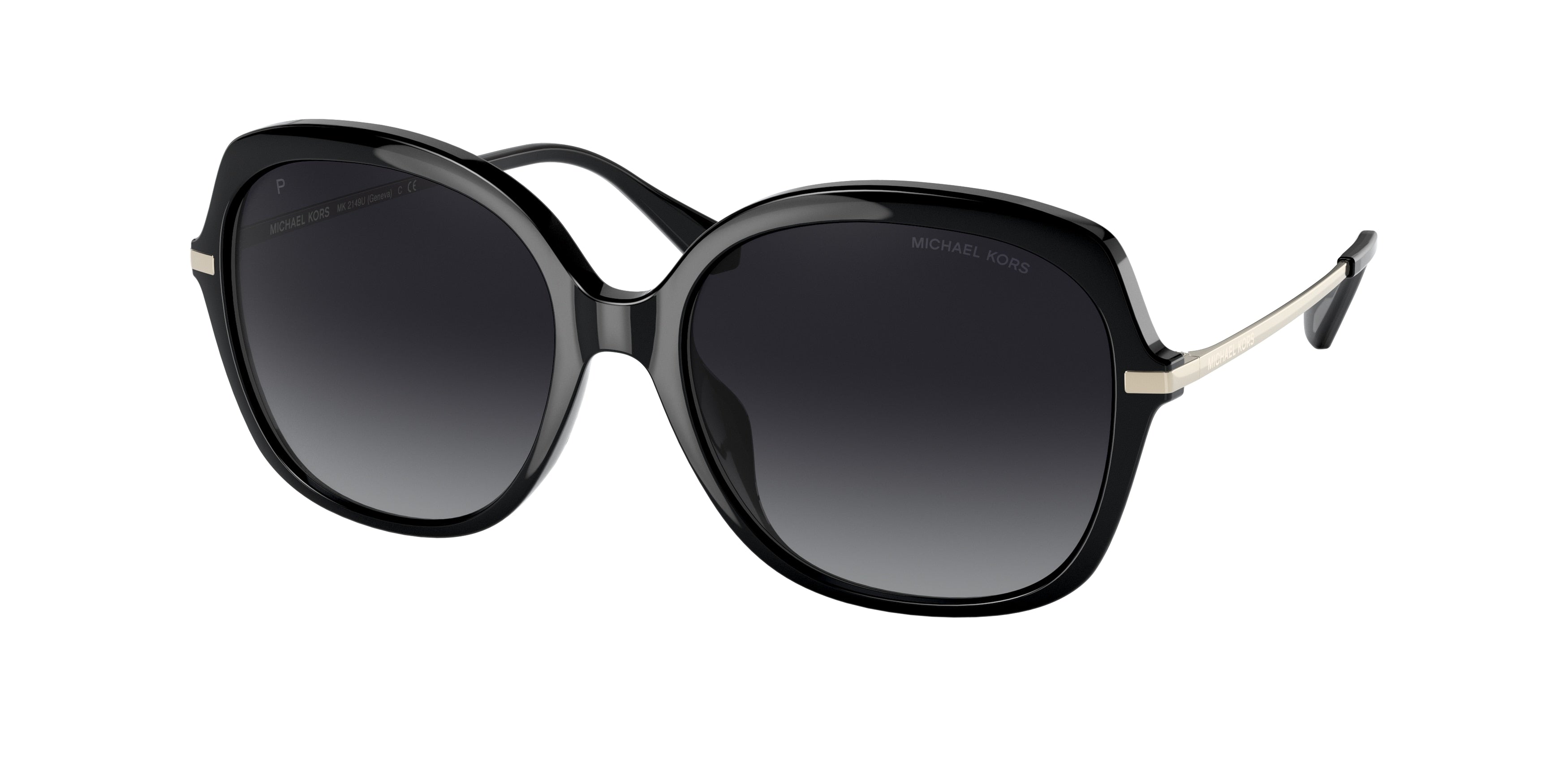 Michael Kors GENEVA MK2149U Square Sunglasses  3332T3-Black 56-140-17 - Color Map Black