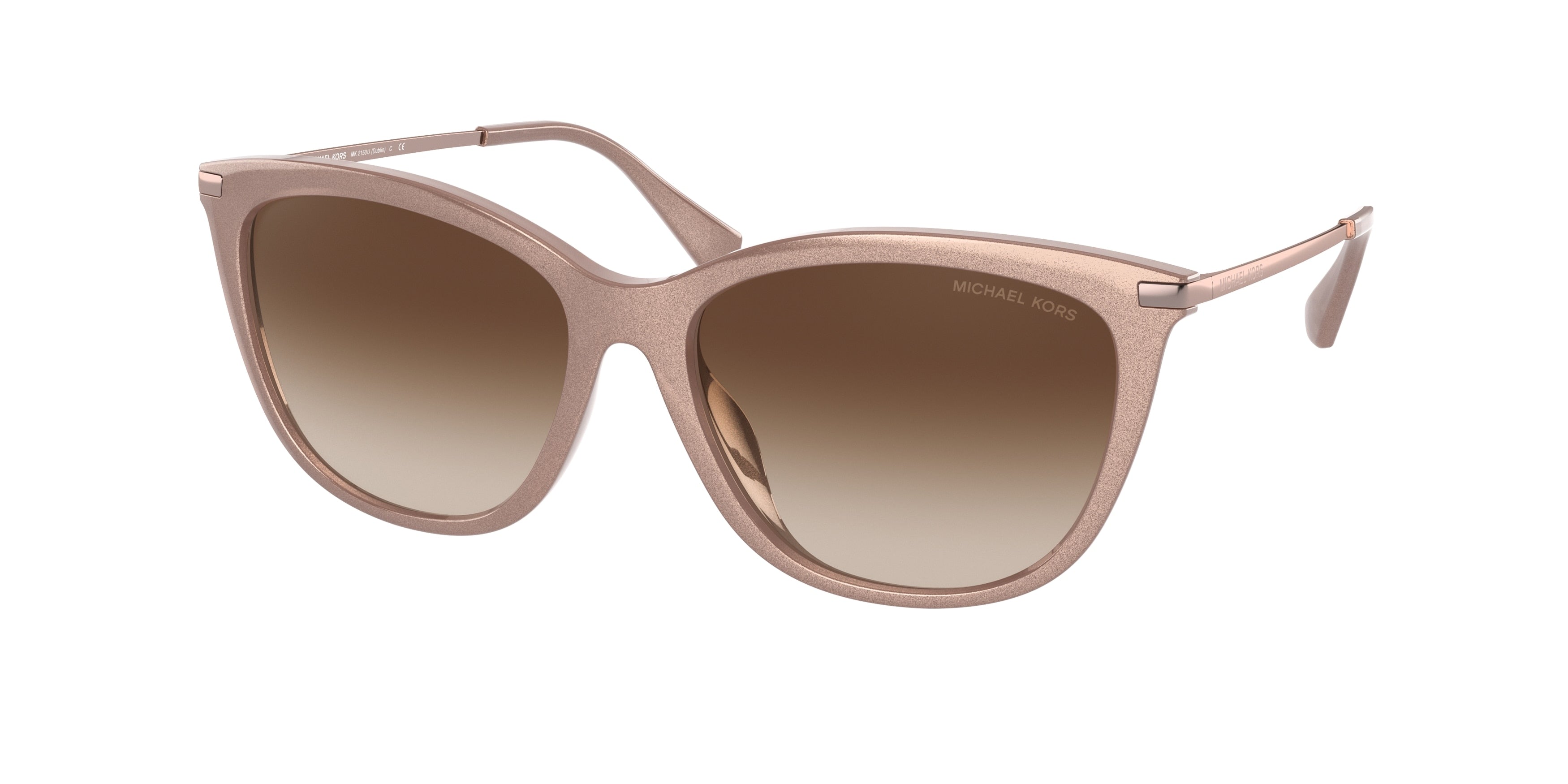 Michael Kors DUBLIN MK2150U Cat Eye Sunglasses  390013-Blush Camel Pearlized 56-140-16 - Color Map Beige