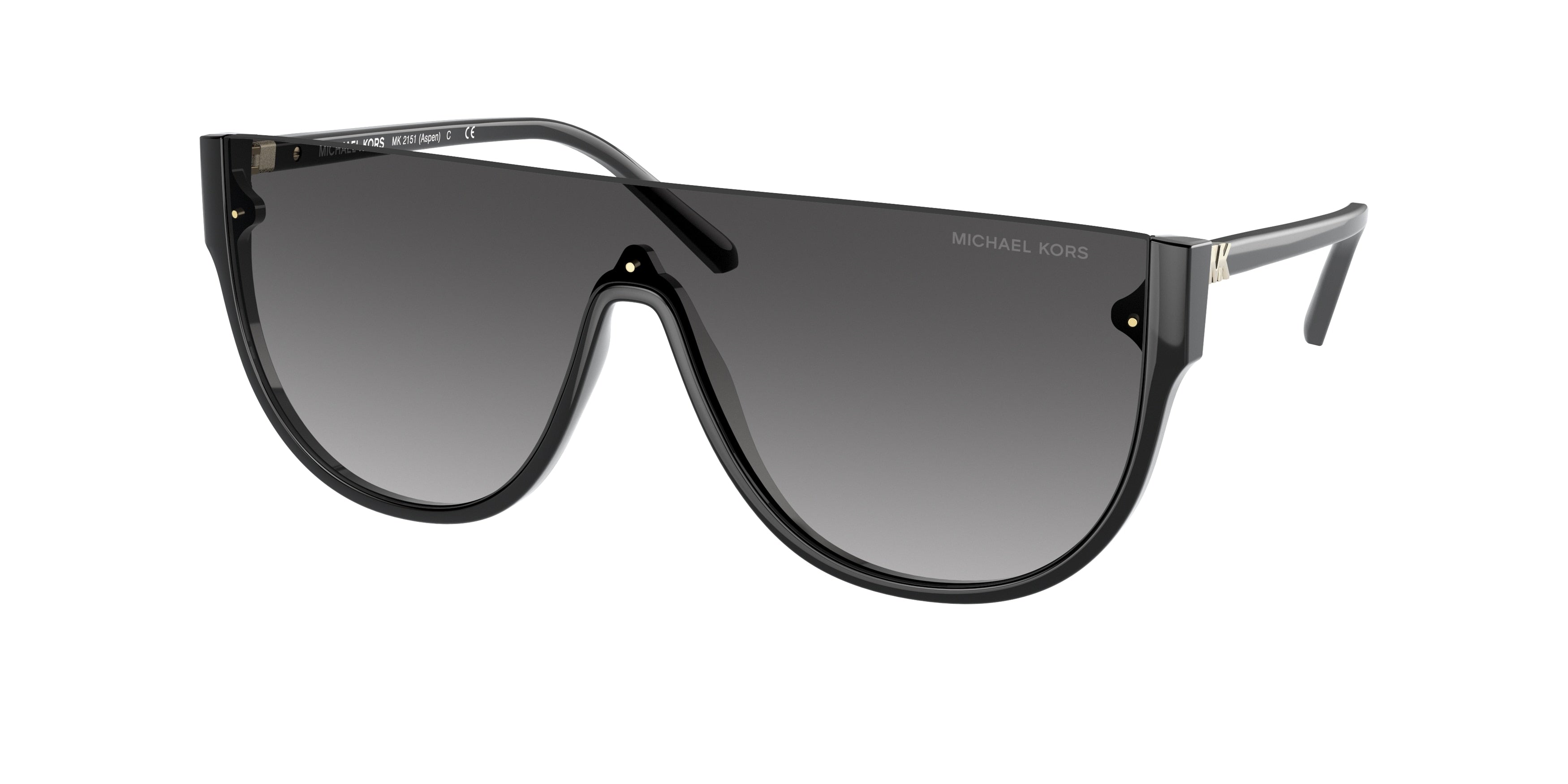 Michael Kors ASPEN MK2151 Irregular Sunglasses  30058G-Bio Black 33-140-133 - Color Map Black