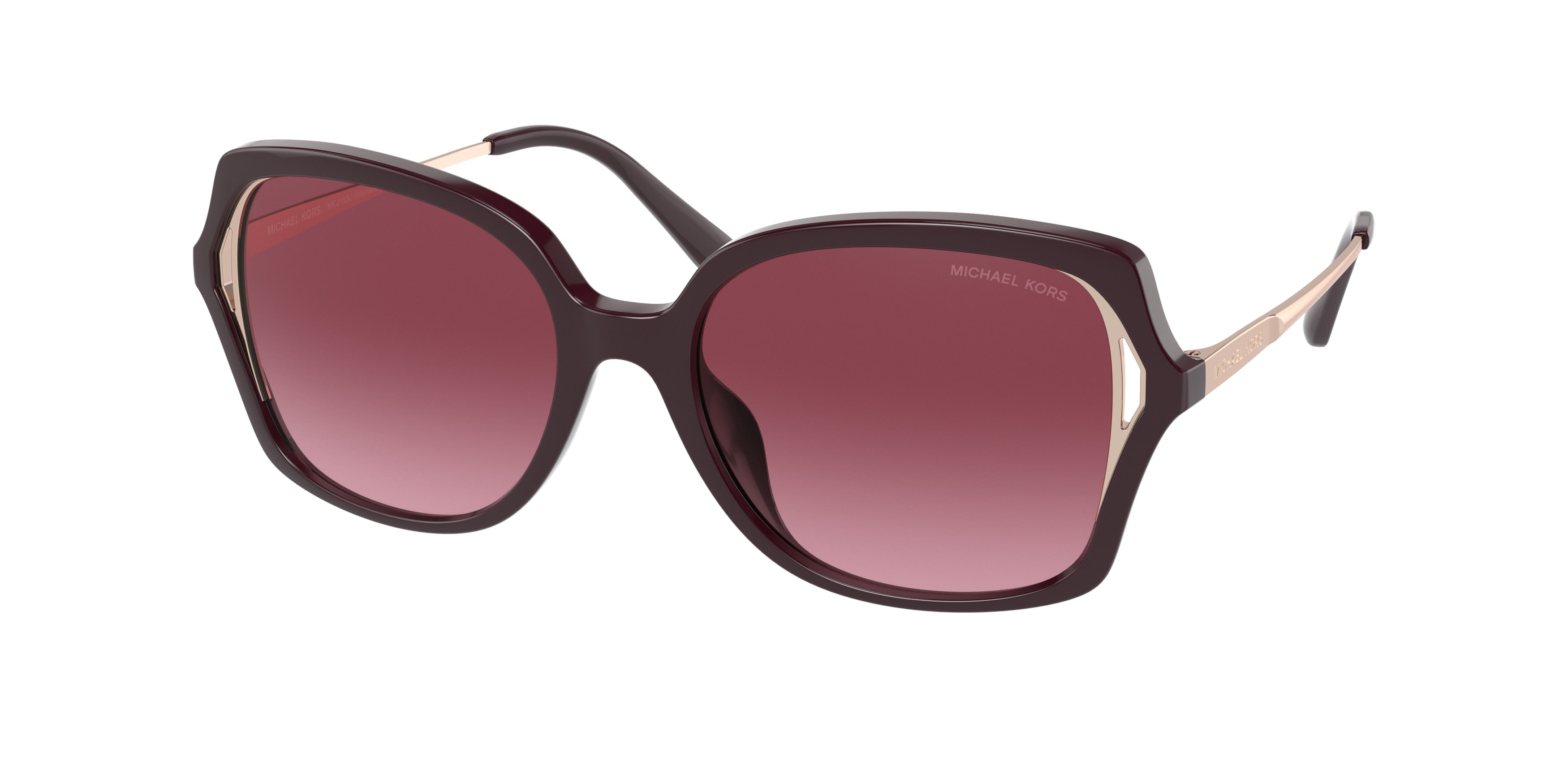 Michael Kors INTERLAKEN MK2153U Square Sunglasses  33448H-Bio Cordovan 55-140-18 - Color Map Brown