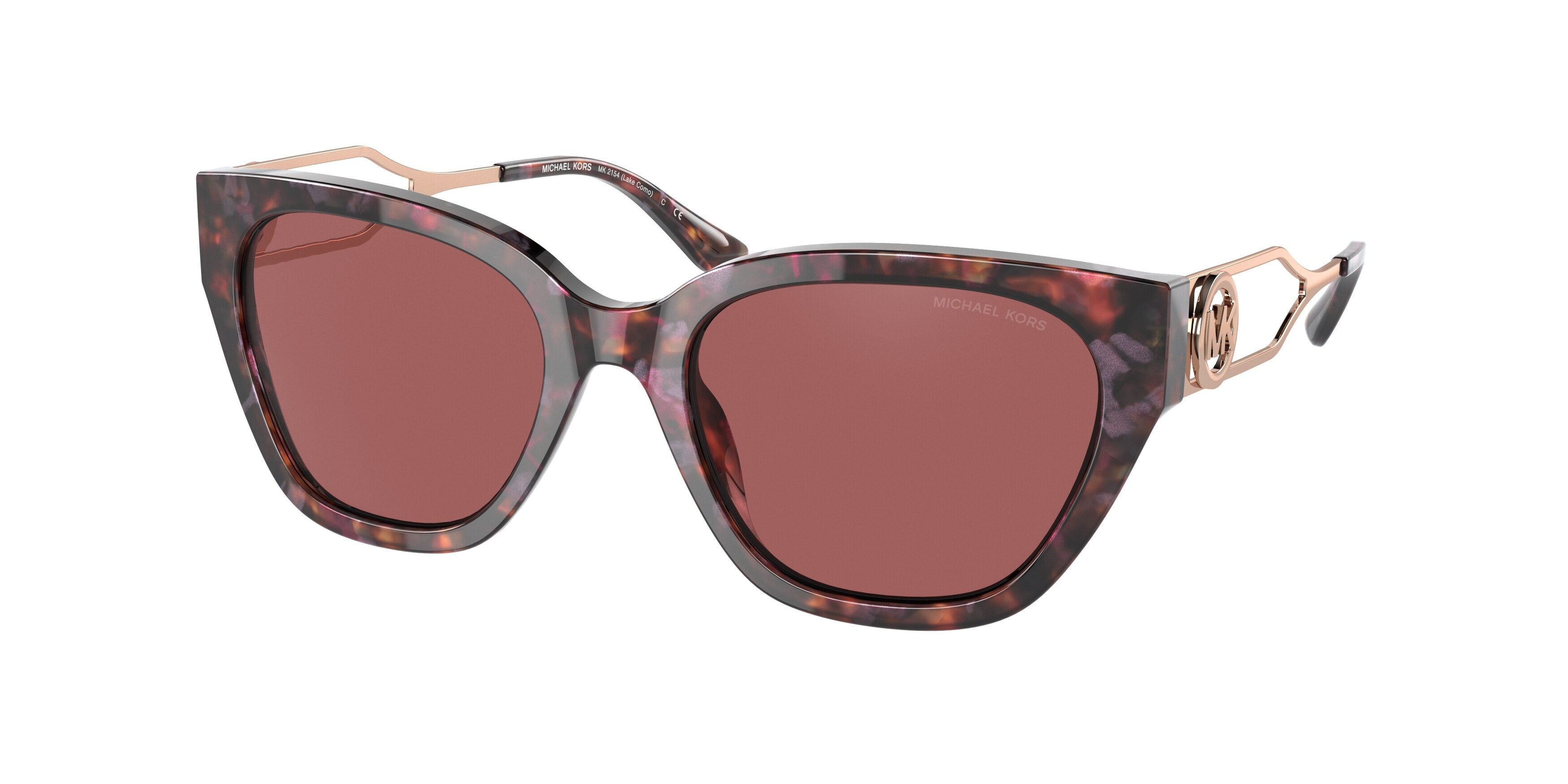 Michael Kors LAKE COMO MK2154 Square Sunglasses  309975-Pink Tortoise 54-140-19 - Color Map Tortoise