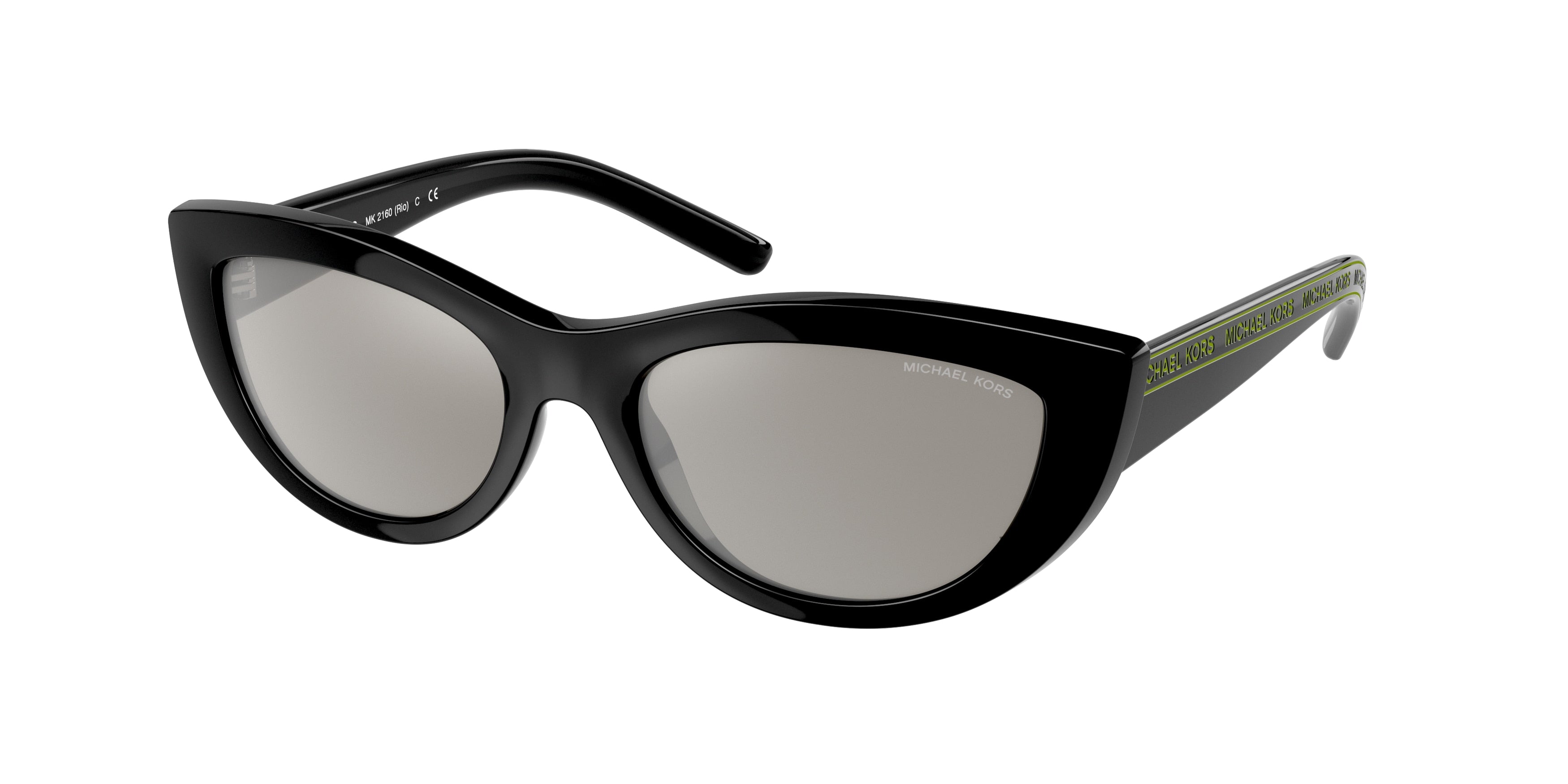Michael Kors RIO MK2160 Cat Eye Sunglasses  30056G-Black 54-140-18 - Color Map Black