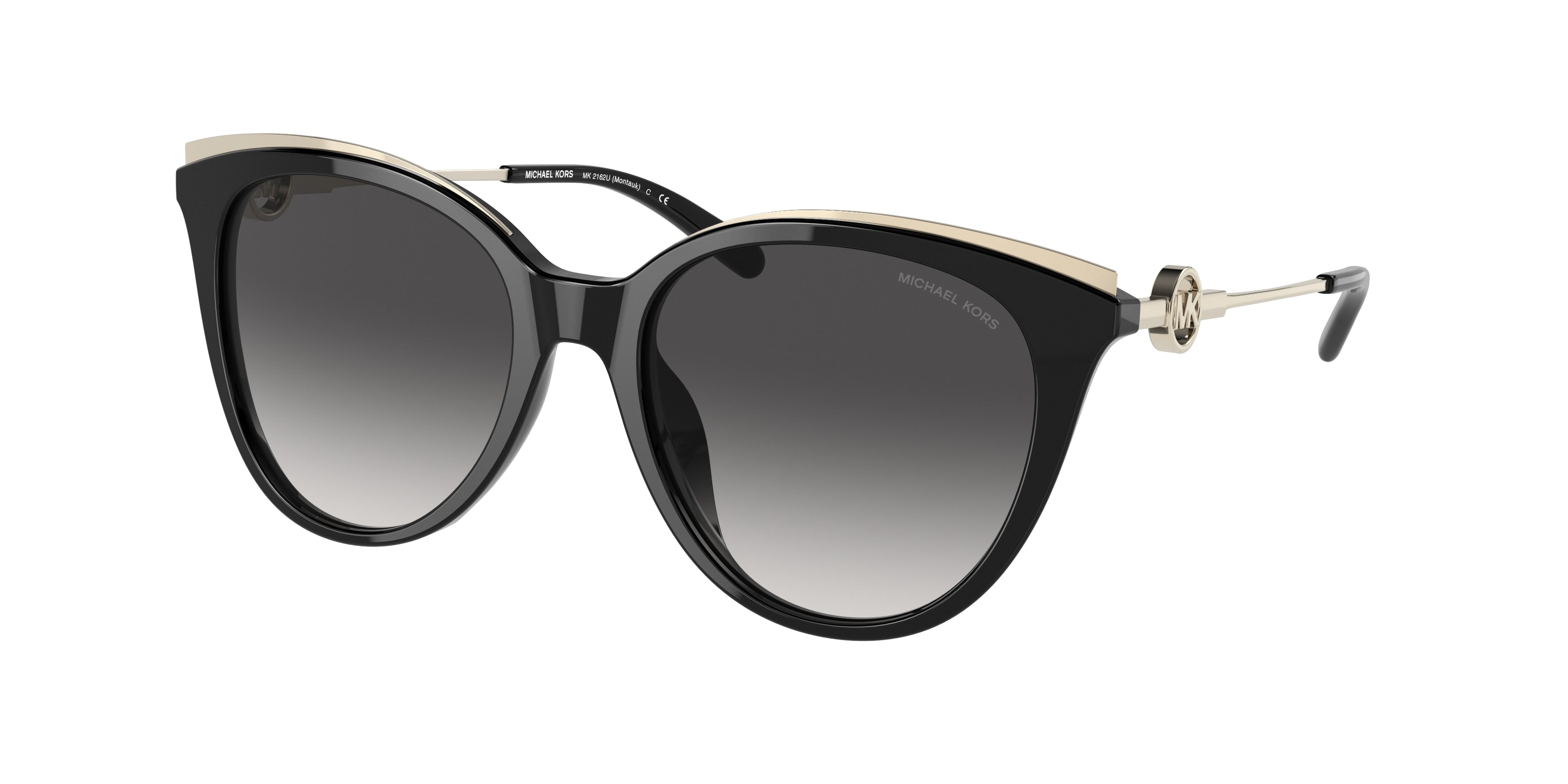 Michael Kors MONTAUK MK2162U Round Sunglasses  30058G-Black 53-140-18 - Color Map Black