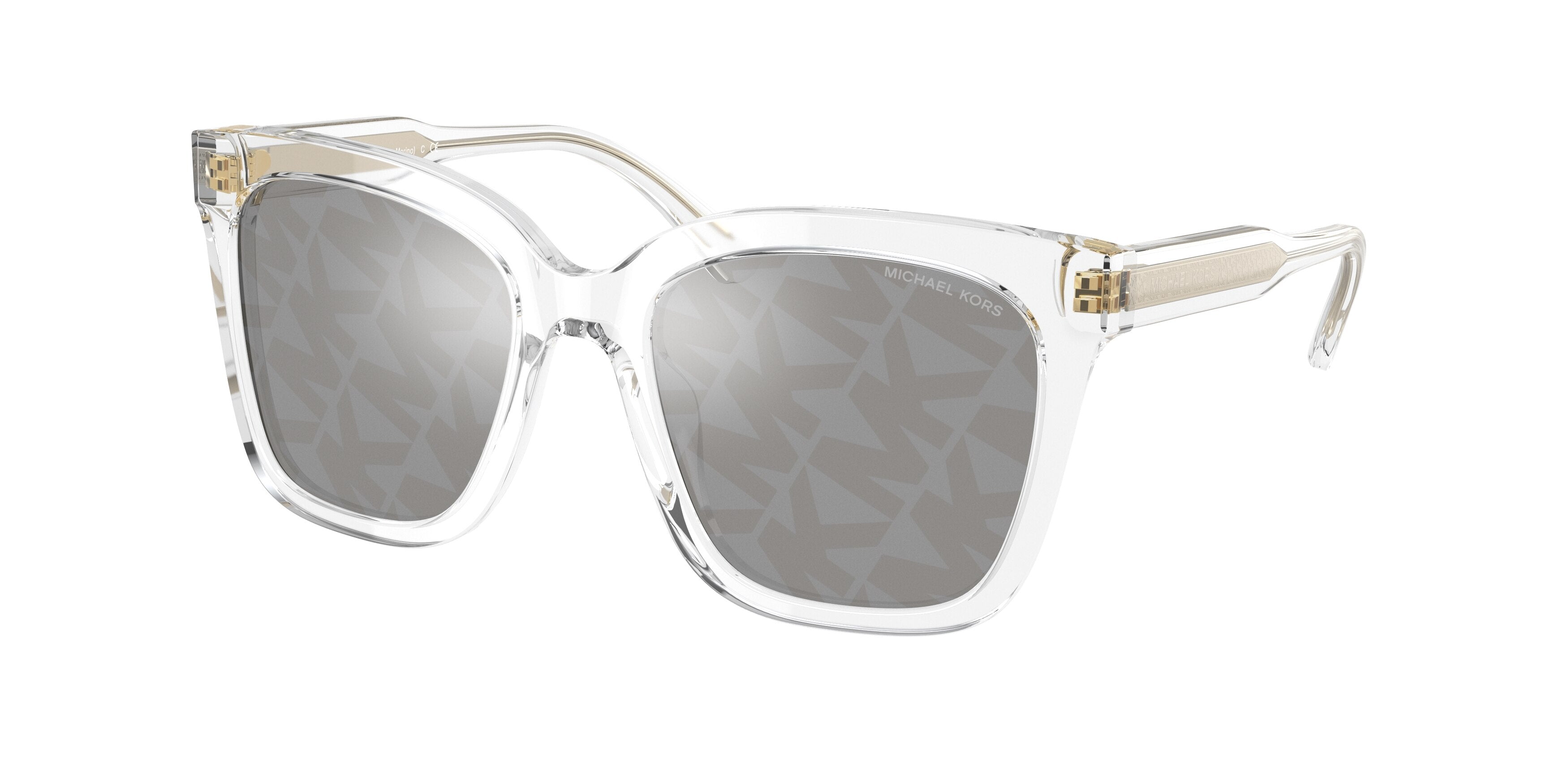 Michael Kors SAN MARINO MK2163 Square Sunglasses  3015/E-Clear 52-140-19 - Color Map Transparent