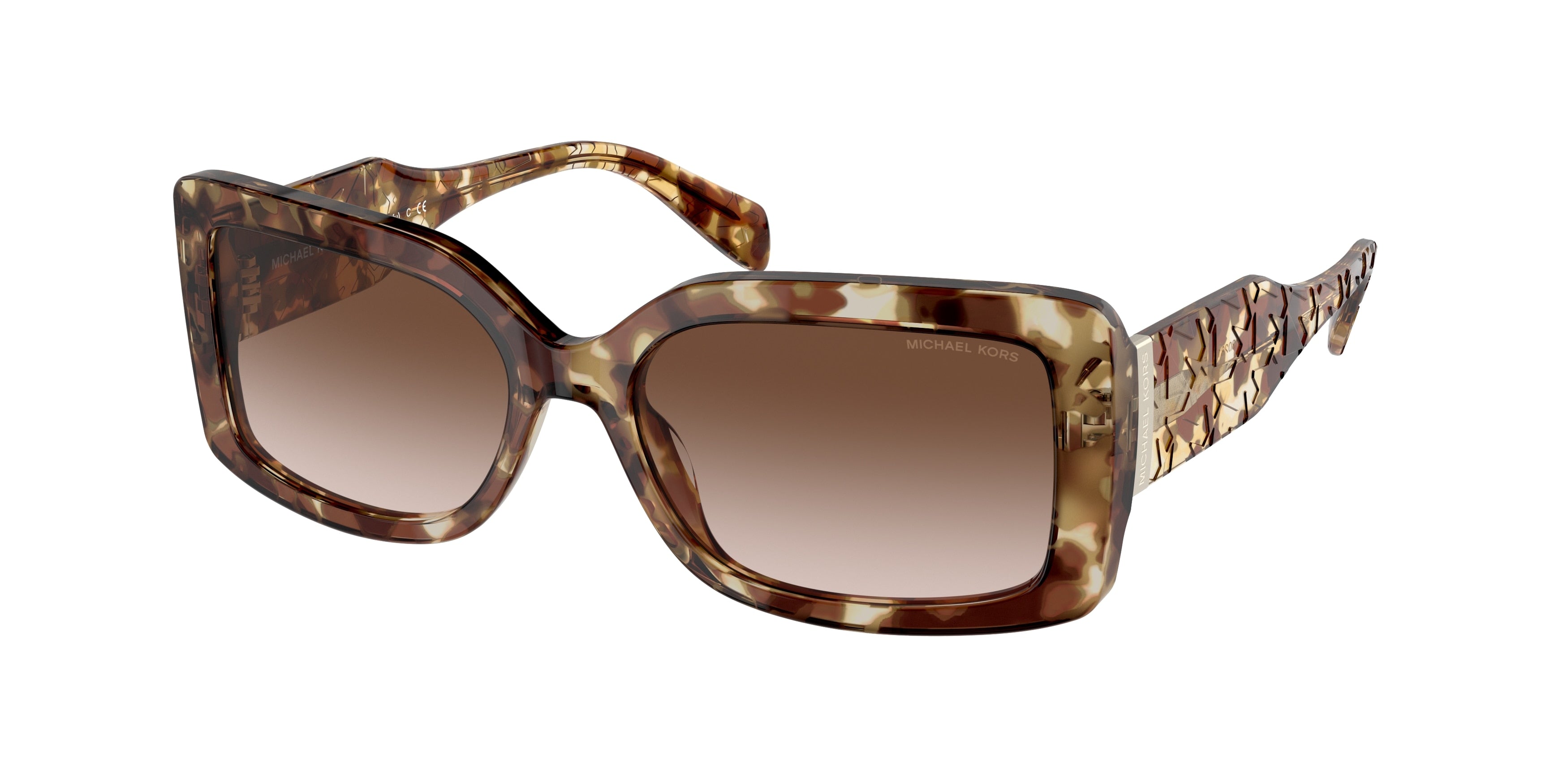Michael Kors CORFU MK2165 Rectangle Sunglasses  302813-Jet Set Tortoise 56-140-17 - Color Map Tortoise