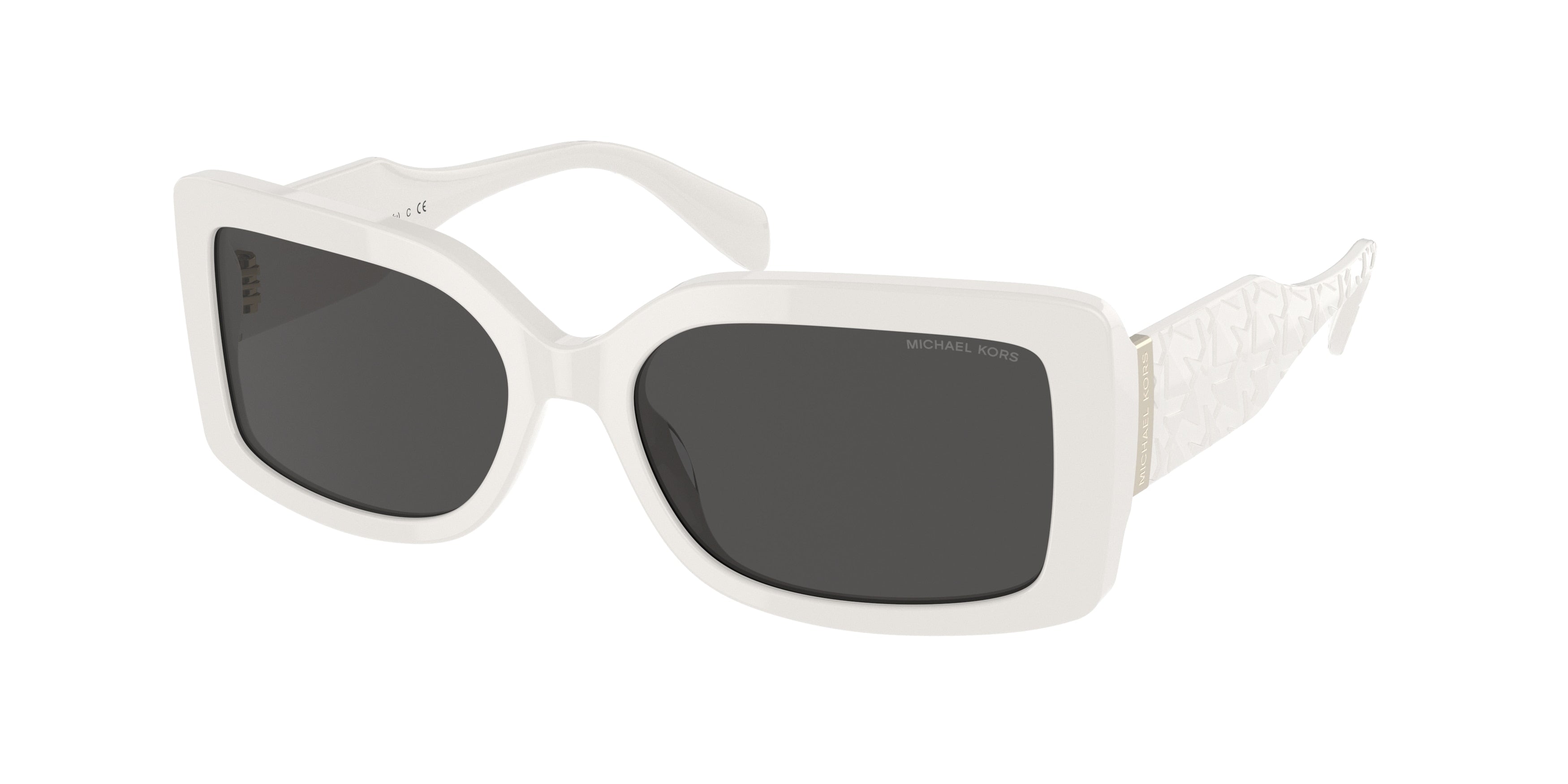 Michael Kors CORFU MK2165 Rectangle Sunglasses  310087-Optic White 56-140-17 - Color Map White
