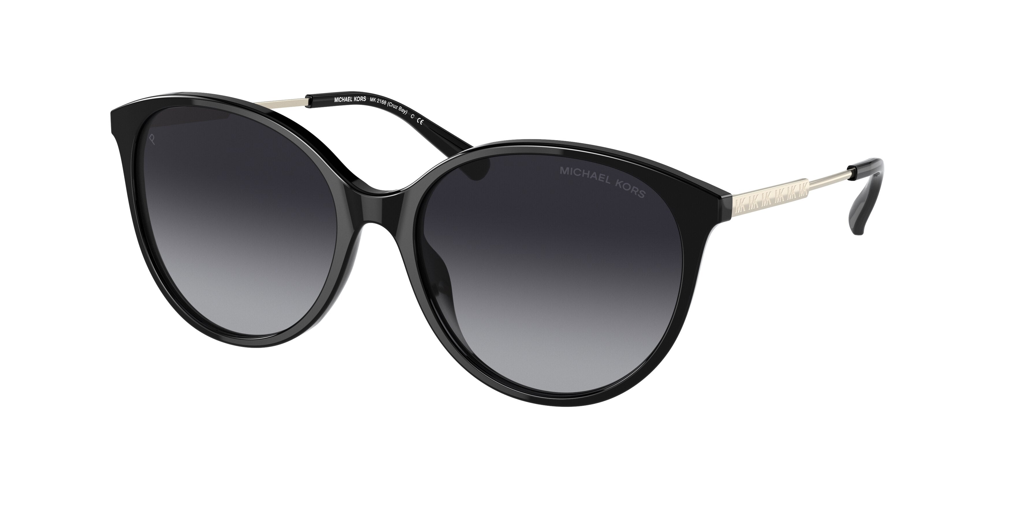 Michael Kors CRUZ BAY MK2168 Round Sunglasses  3005T3-Black 56-140-17 - Color Map Black