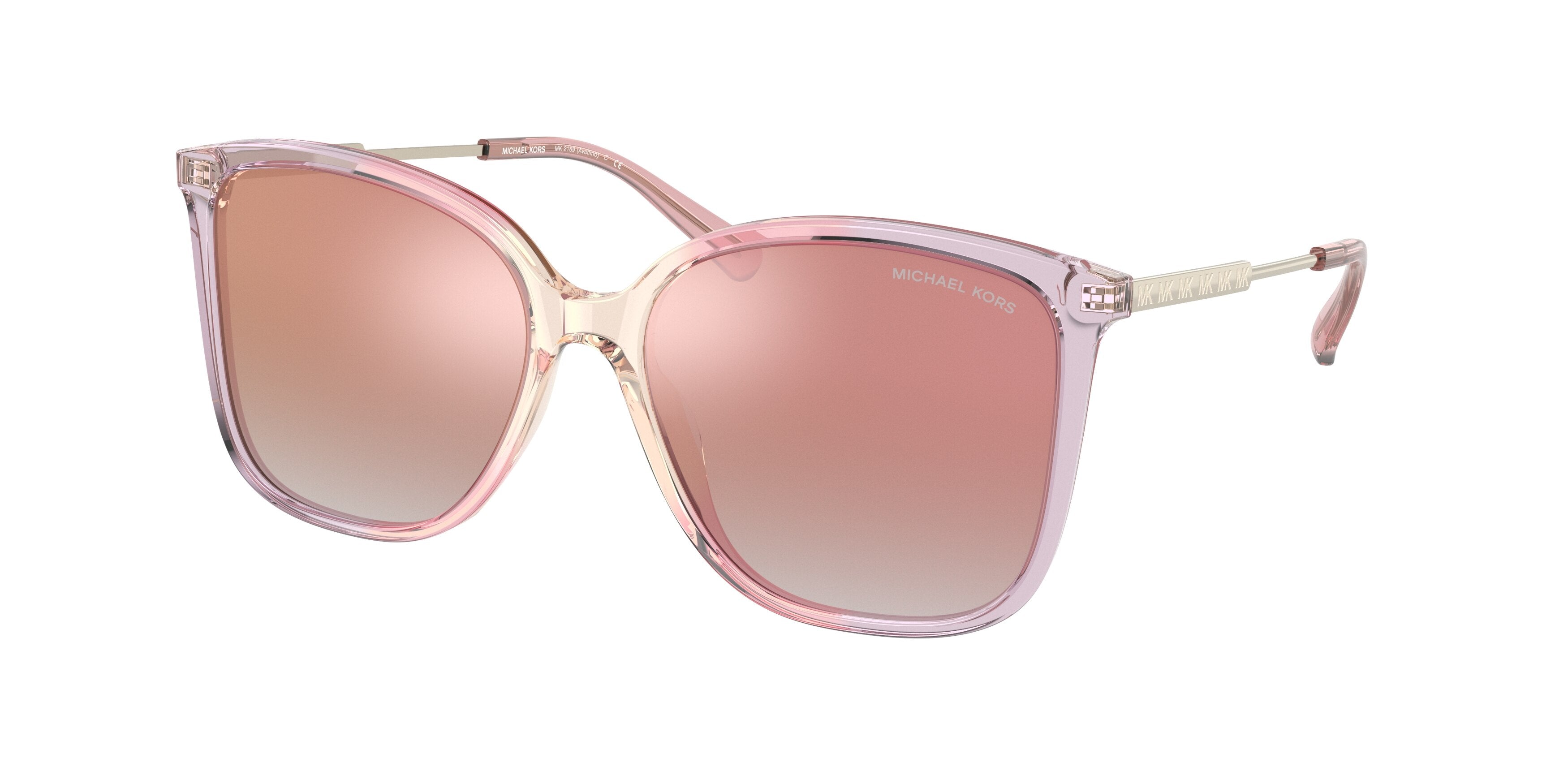 Michael Kors AVELLINO MK2169 Square Sunglasses  39056F-Dusty Coral 56-140-16 - Color Map Orange