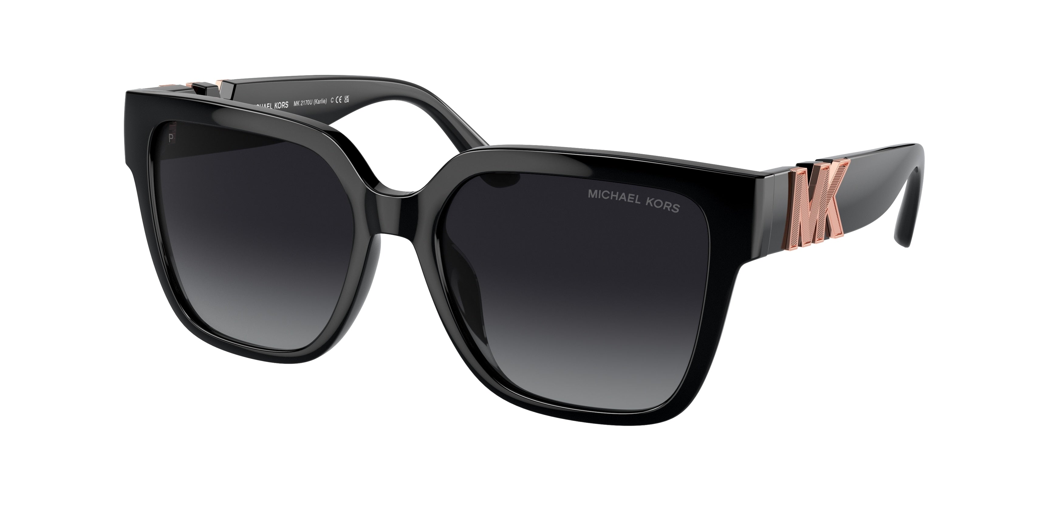 Michael Kors KARLIE MK2170U Square Sunglasses  3005T3-Black 54-140-17 - Color Map Black