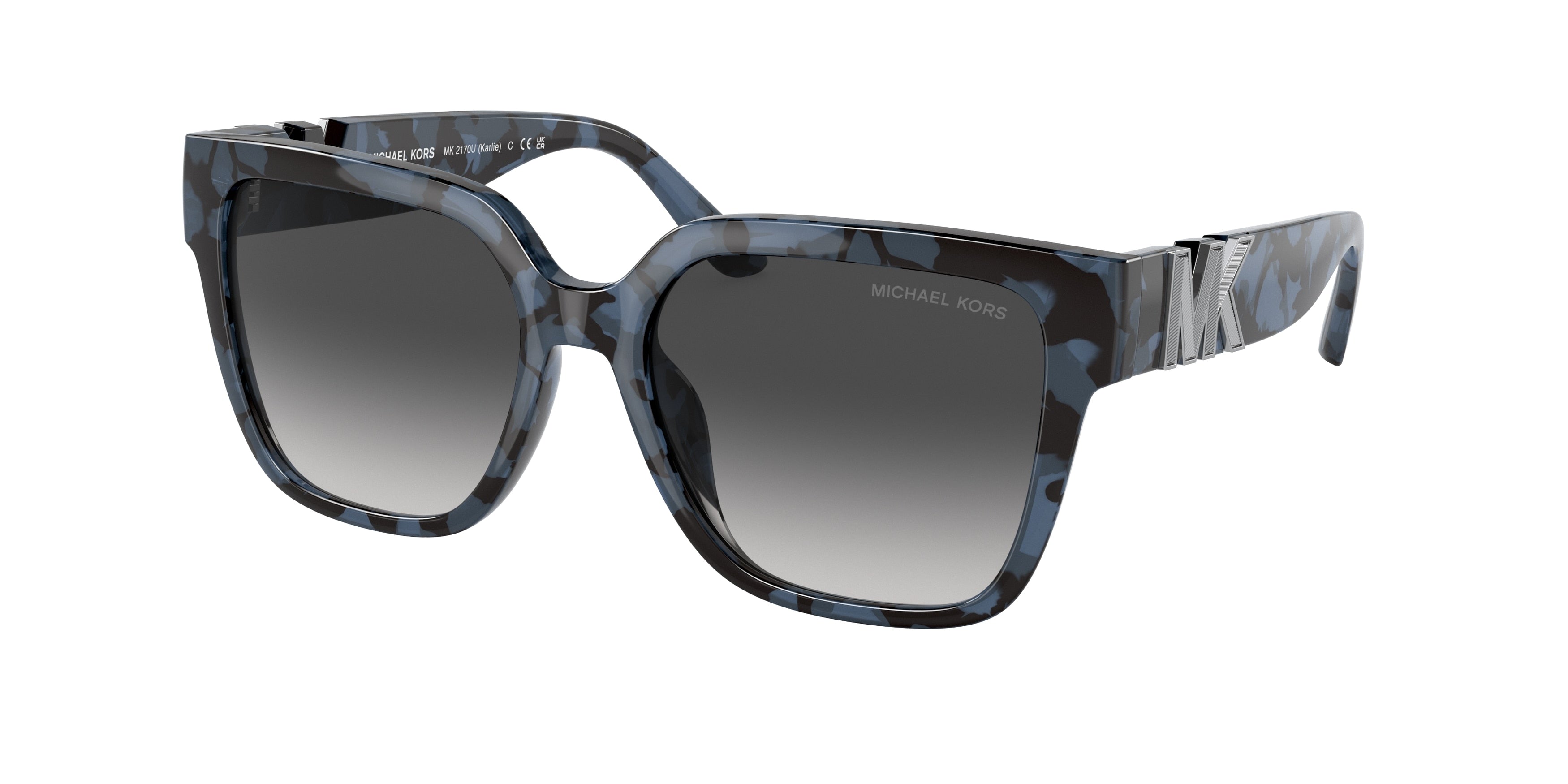 Michael Kors KARLIE MK2170U Square Sunglasses  33338G-Blue Tortoise 54-140-17 - Color Map Blue