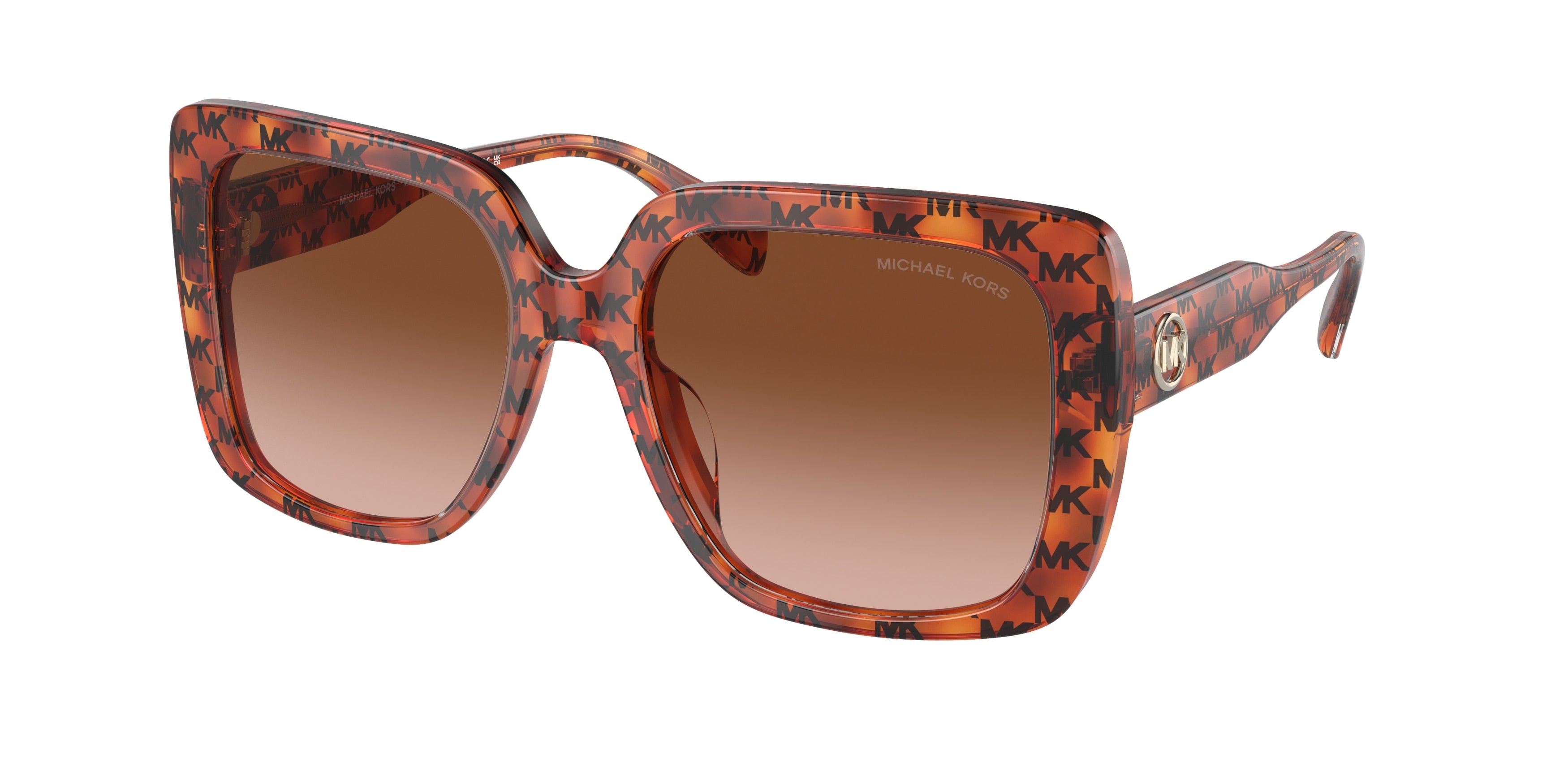 Michael Kors MALLORCA MK2183U Square Sunglasses  35553B-Amber Mk Heritage 55-140-18 - Color Map Brown