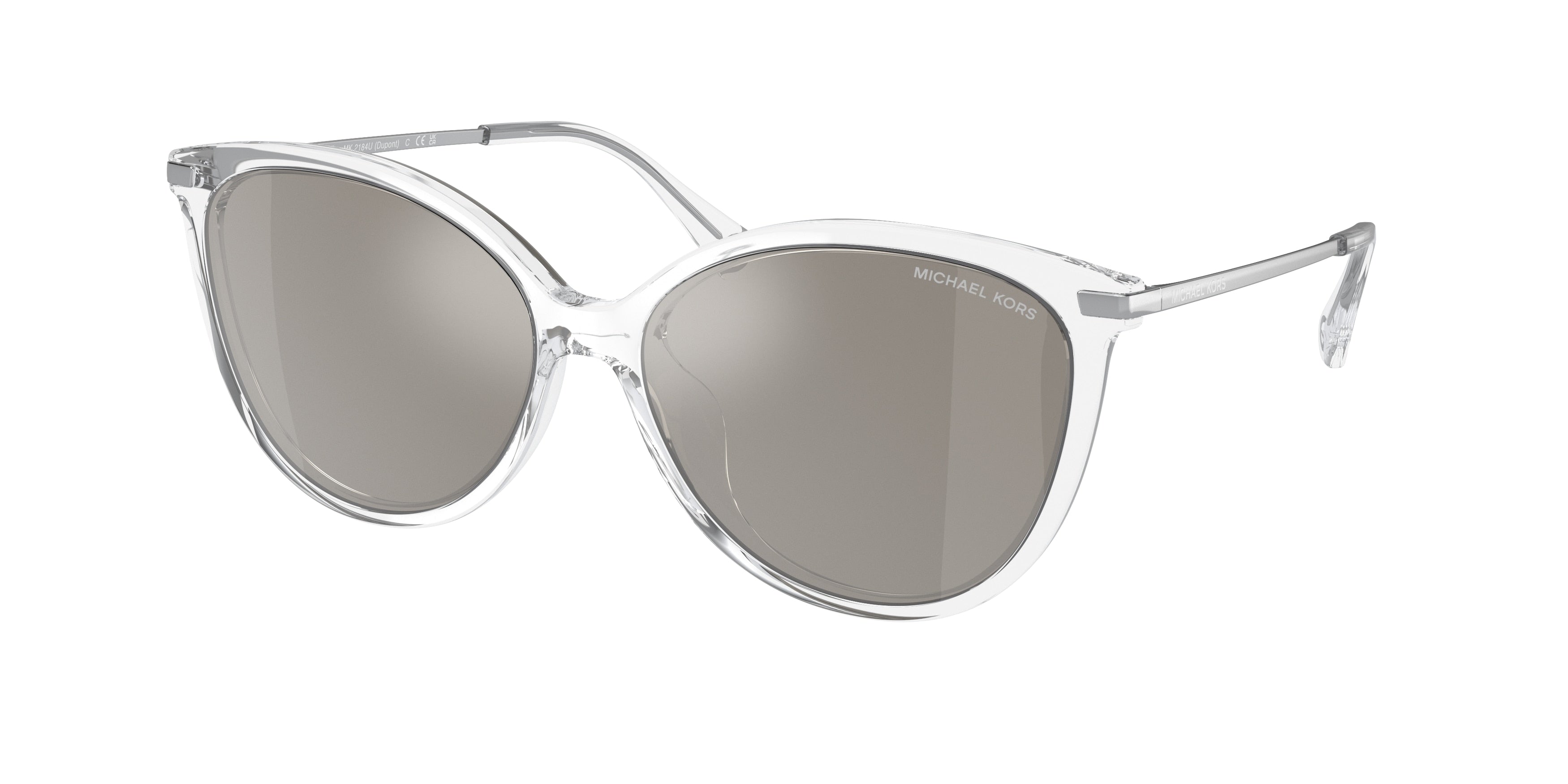 Michael Kors DUPONT MK2184U Cat Eye Sunglasses  30156G-Clear Transparent 58-140-15 - Color Map Transparent