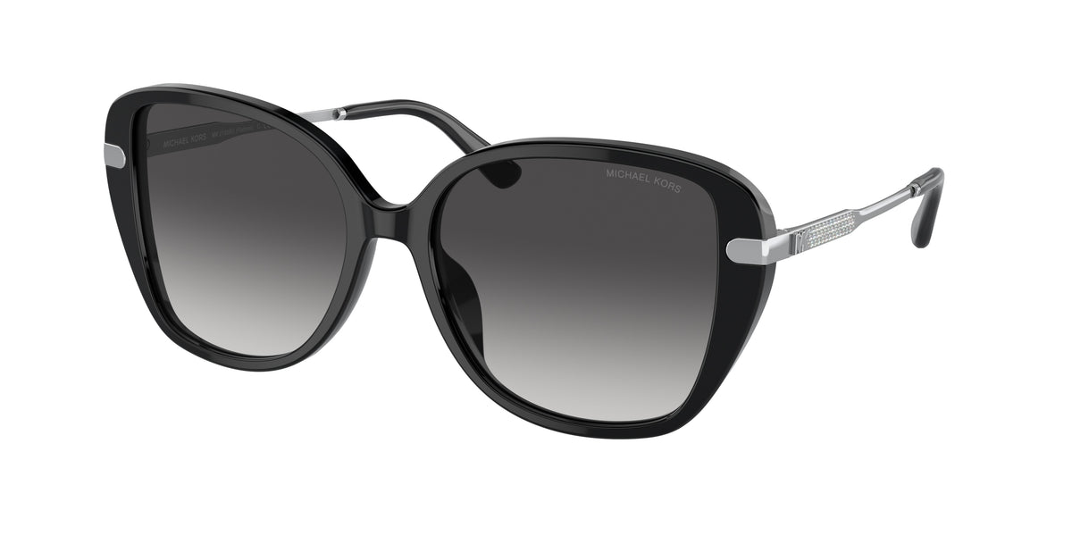 Michael Kors FLATIRON MK2185BU Square Sunglasses  30058G-Black 54-140-17 - Color Map Black