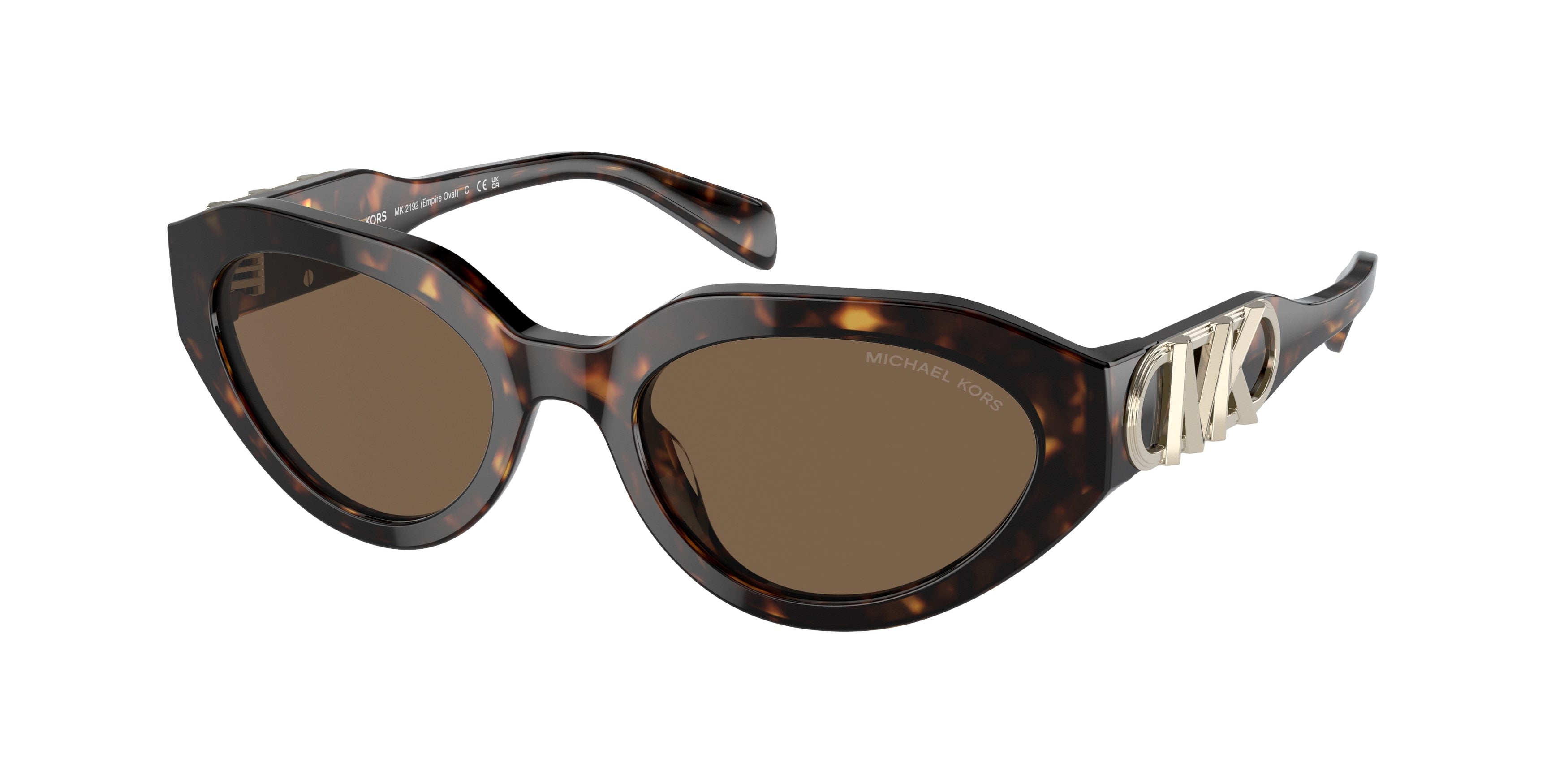Michael Kors EMPIRE OVAL MK2192 Oval Sunglasses  328873-Dark Tortoise 53-140-20 - Color Map Tortoise