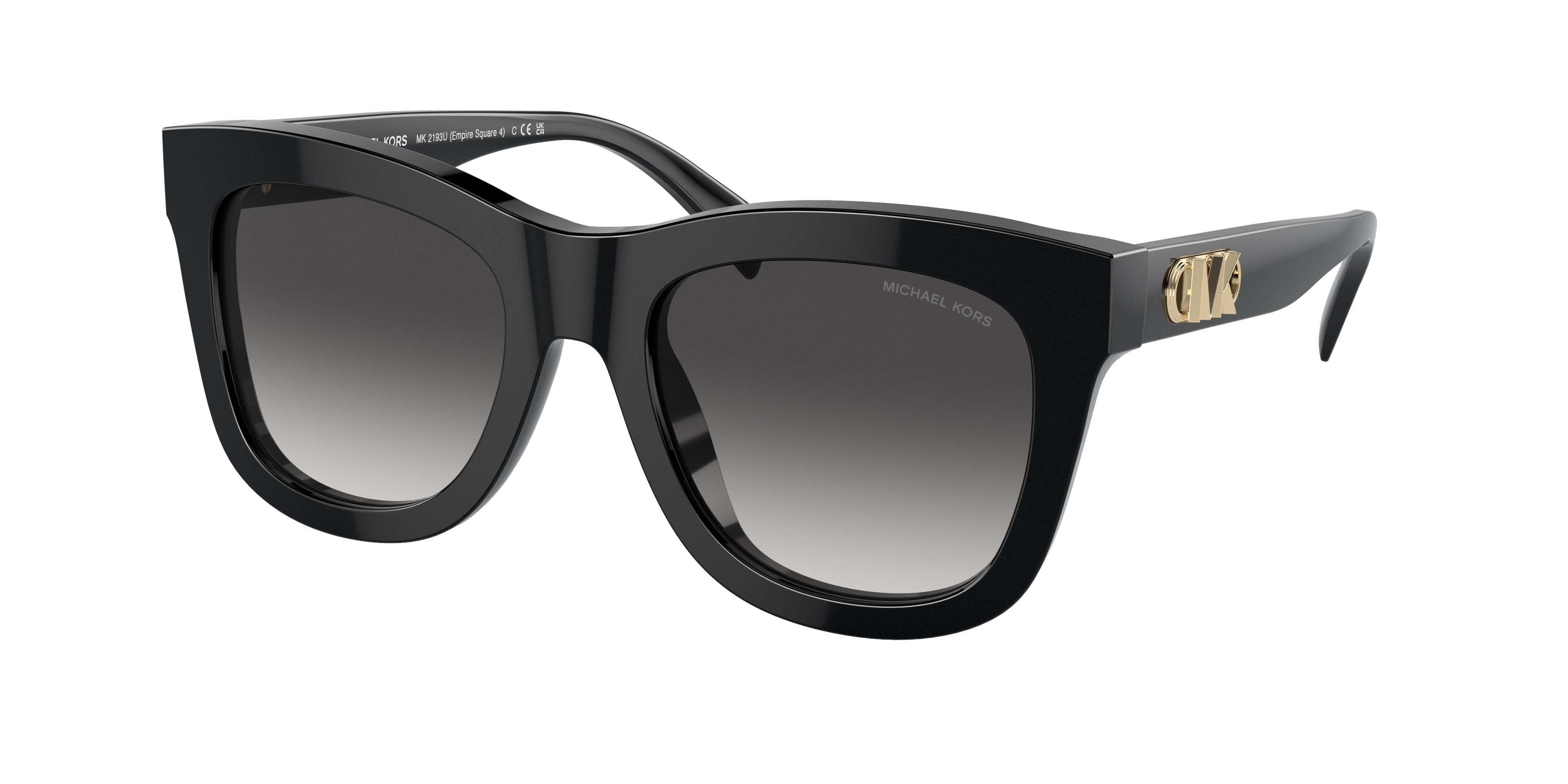 Michael Kors EMPIRE SQUARE 4 MK2193U Square Sunglasses  30058G-Black 52-140-20 - Color Map Black