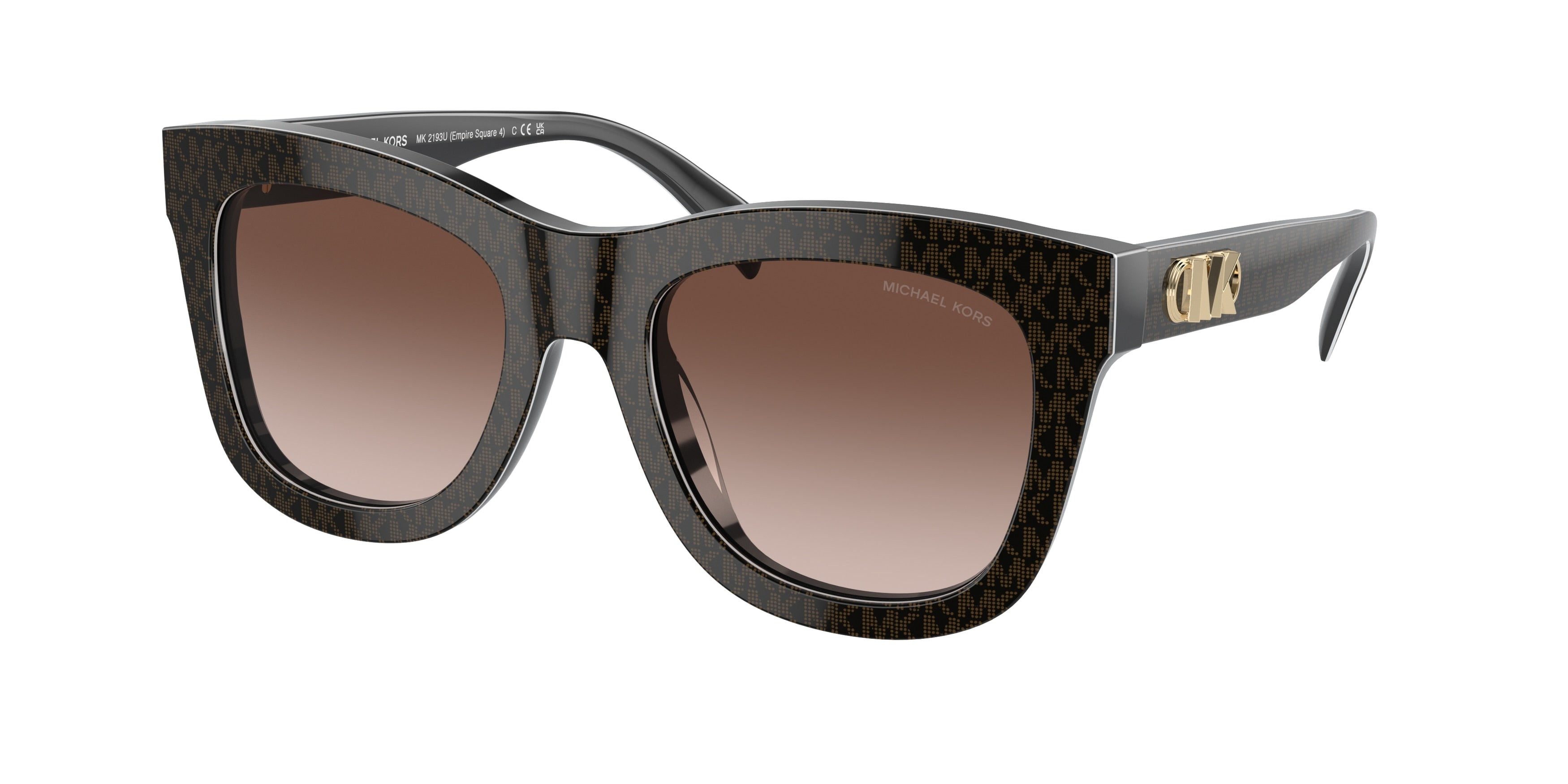 Michael Kors EMPIRE SQUARE 4 MK2193U Square Sunglasses  370613-Brown 52-140-20 - Color Map Brown