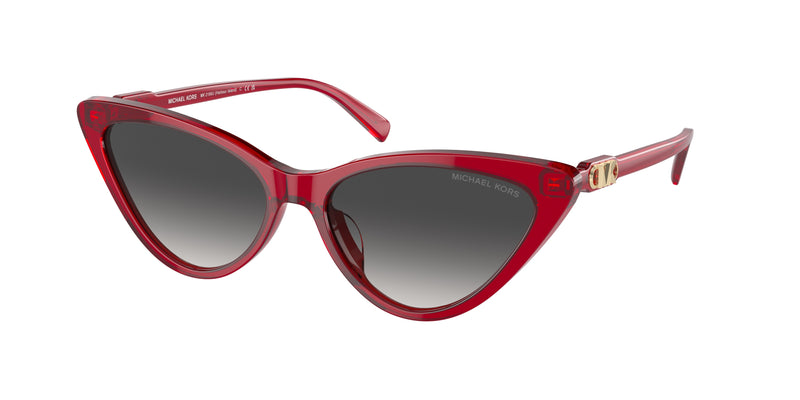 Michael Kors HARBOUR ISLAND MK2195U Cat Eye Sunglasses  39558G-Red 56-140-16 - Color Map Red