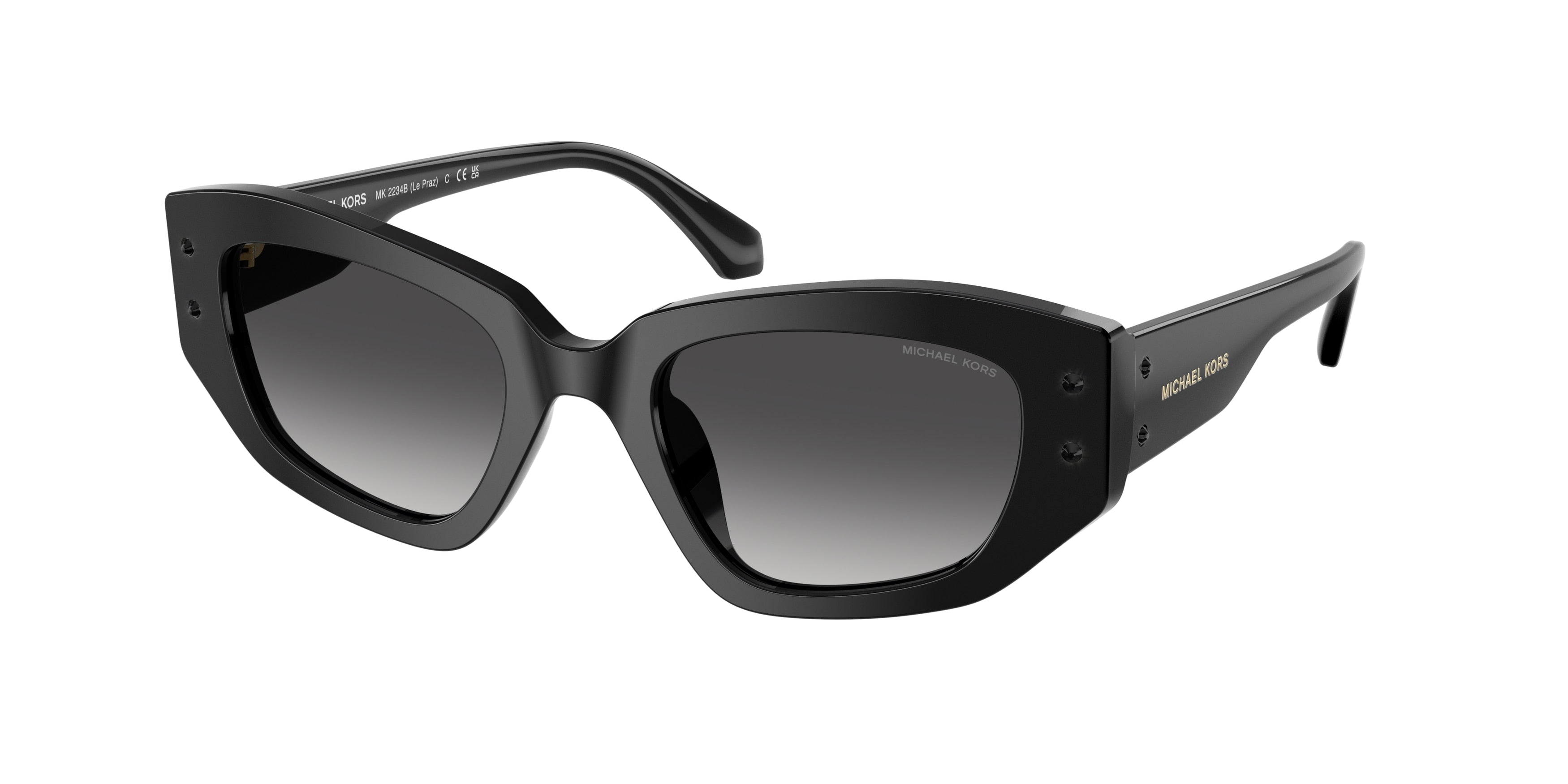 Michael Kors LE PRAZ MK2234B Irregular Sunglasses  30058G-Black 50-140-21 - Color Map Black