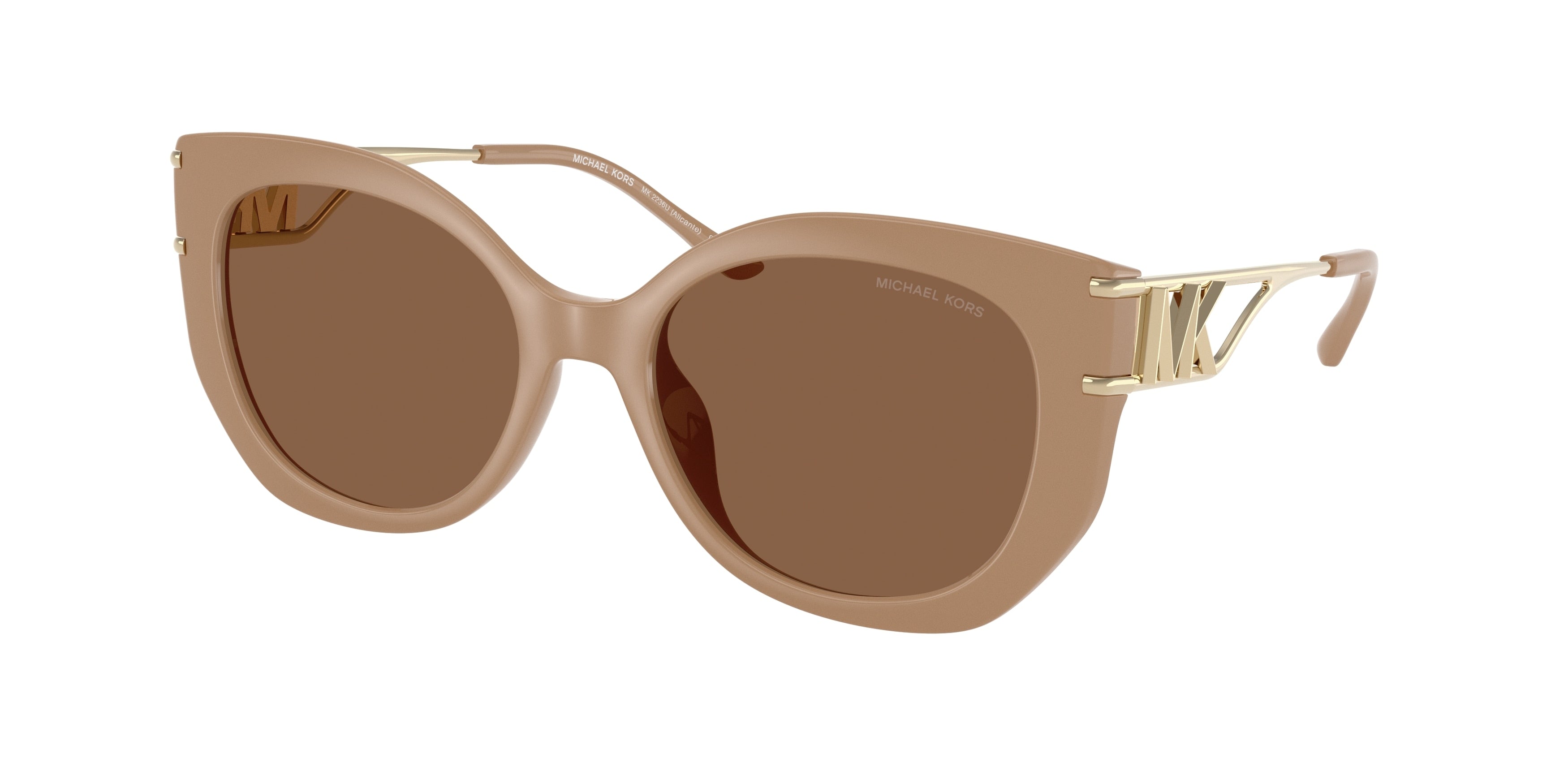 Michael Kors ALICANTE MK2236U Cat Eye Sunglasses  35553G-Camel 53-140-18 - Color Map Brown