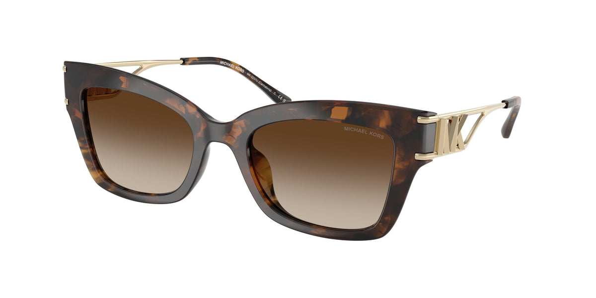 Michael Kors CANTABRIA MK2237U Butterfly Sunglasses  300613-Dark Tortoise 52-140-20 - Color Map Tortoise