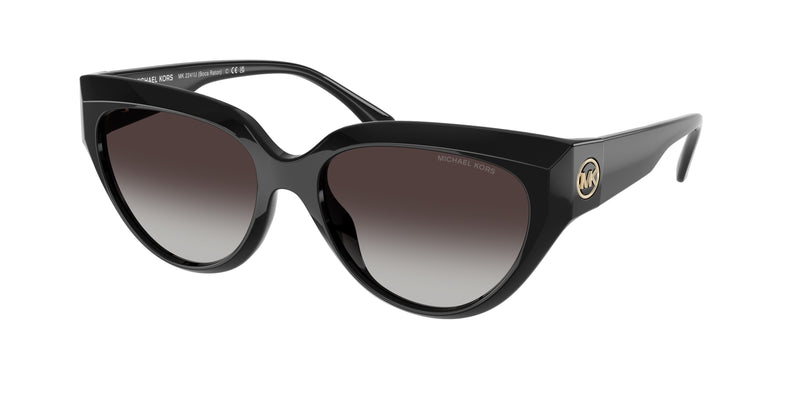 Michael Kors BOCA RATON MK2241U Cat Eye Sunglasses  30058G-Black 55-140-17 - Color Map Black