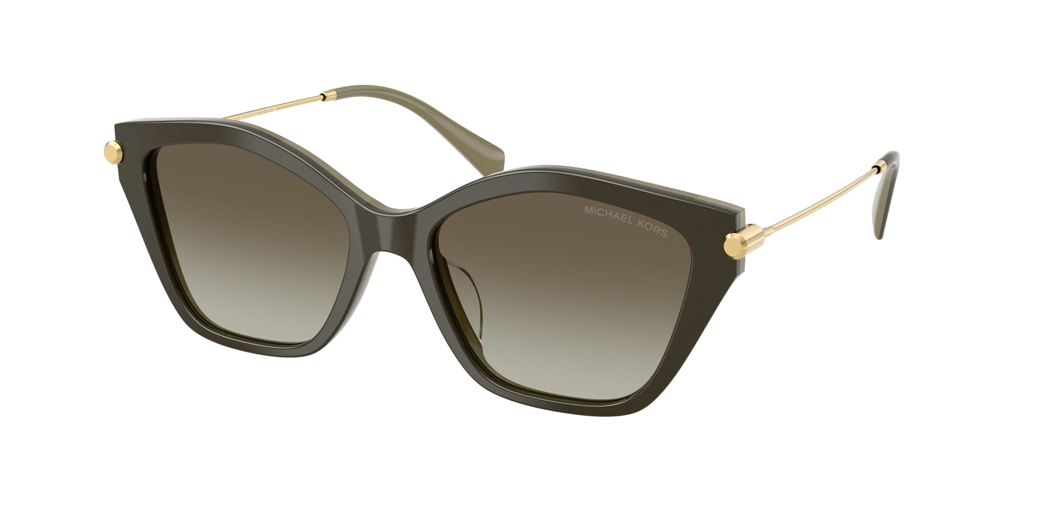 Michael Kors CATSKILLS MK2246U Irregular Sunglasses  40193M-Olive Smoke 54-140-17 - Color Map Green