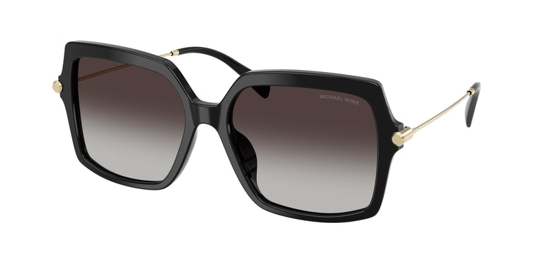 Michael Kors QUOGUE MK2247U Square Sunglasses  30058G-Black 57-140-17 - Color Map Black