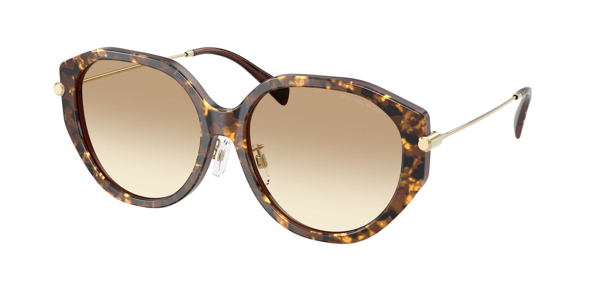 Michael Kors JINAN MK2248D Irregular Sunglasses  401613-Brown Pearlized Tortoise 56-145-16 - Color Map Brown