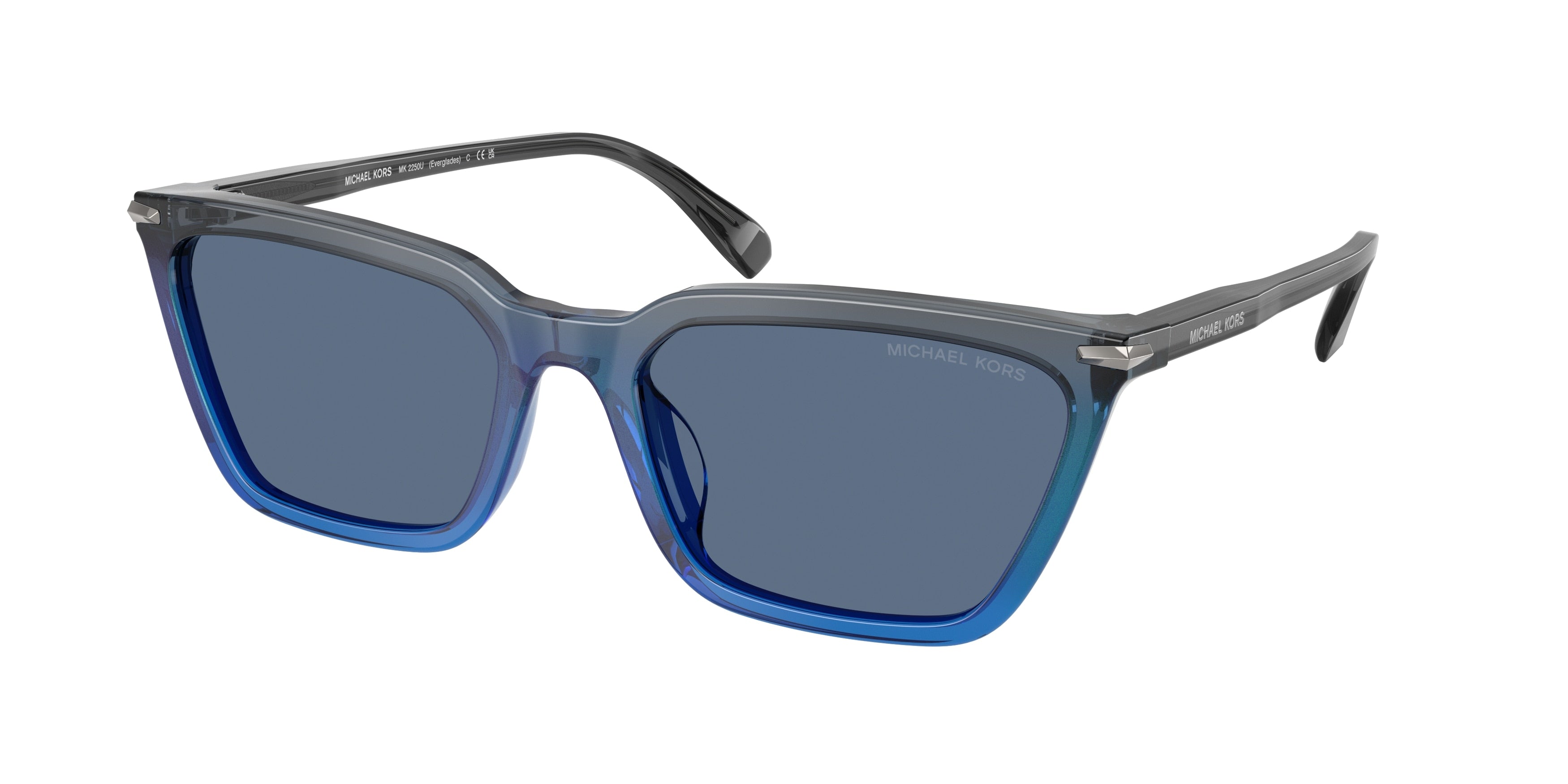 Michael Kors EVERGLADES MK2250U Cat Eye Sunglasses  401180-Grey Gradient 58-145-19 - Color Map Grey