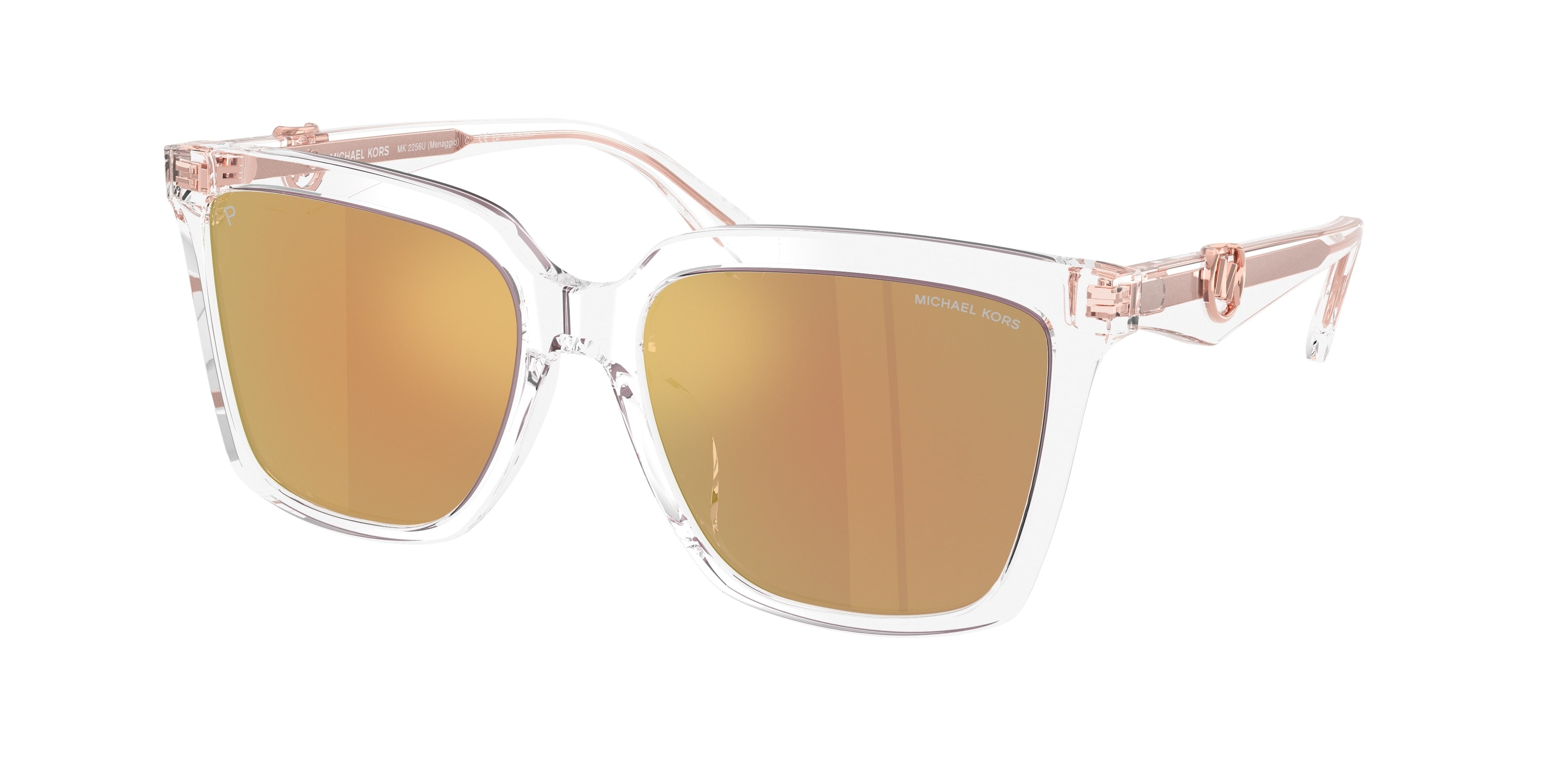 Michael Kors MK2256U Square Sunglasses for Women — Free Shipping - 53-140-16 / 3015N0-Crystal - Polarized