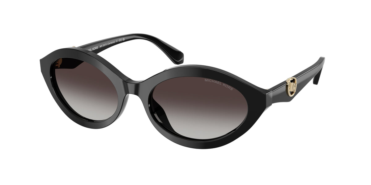 Michael Kors MK2257U Oval Sunglasses for Women — Free Shipping - 55-140-18 / 30058G-Black