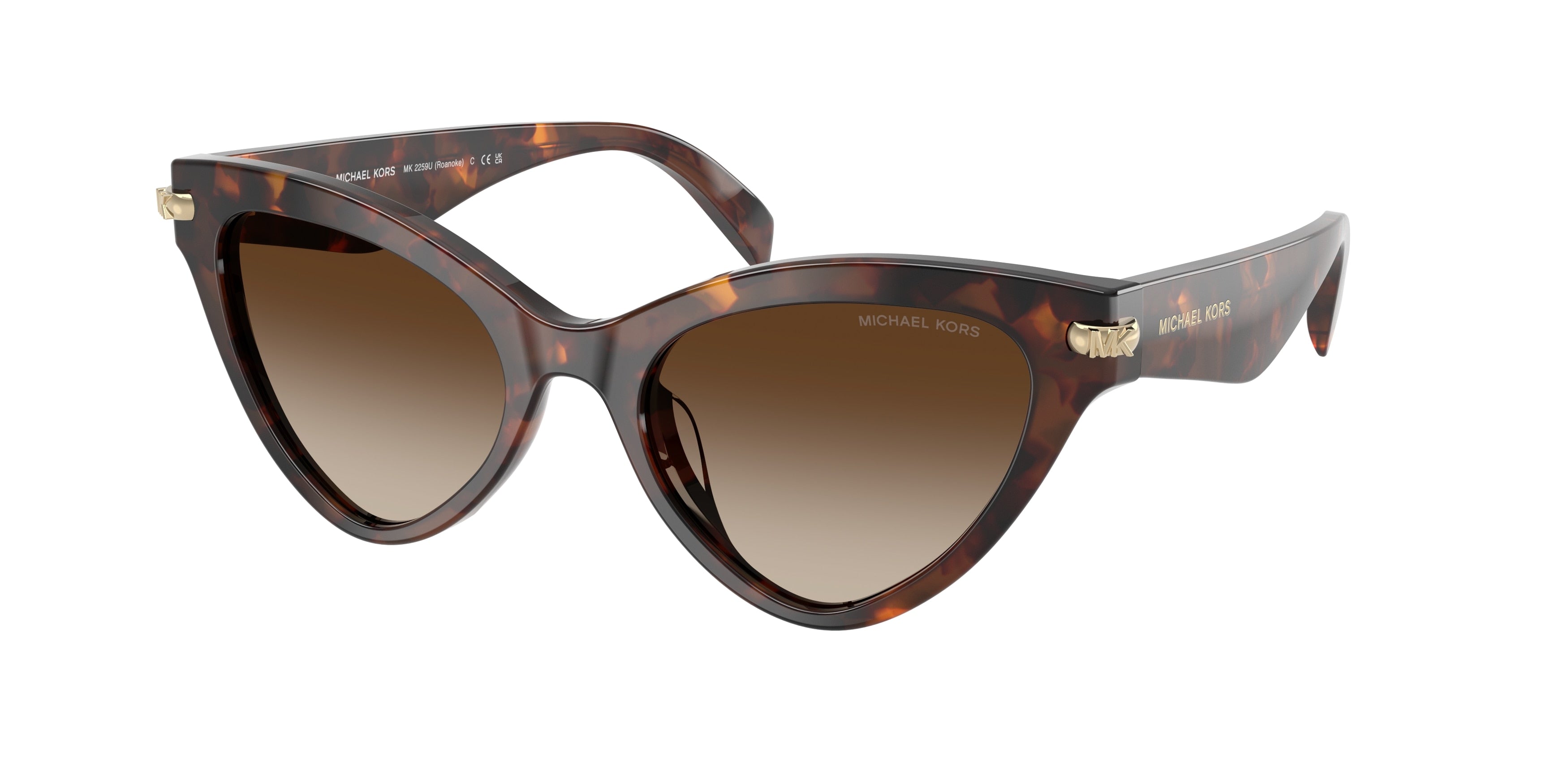 Michael Kors MK2259U Cat Eye Sunglasses for Women — Free Shipping - 52-140-19 / 403113-Luggage Tortoise