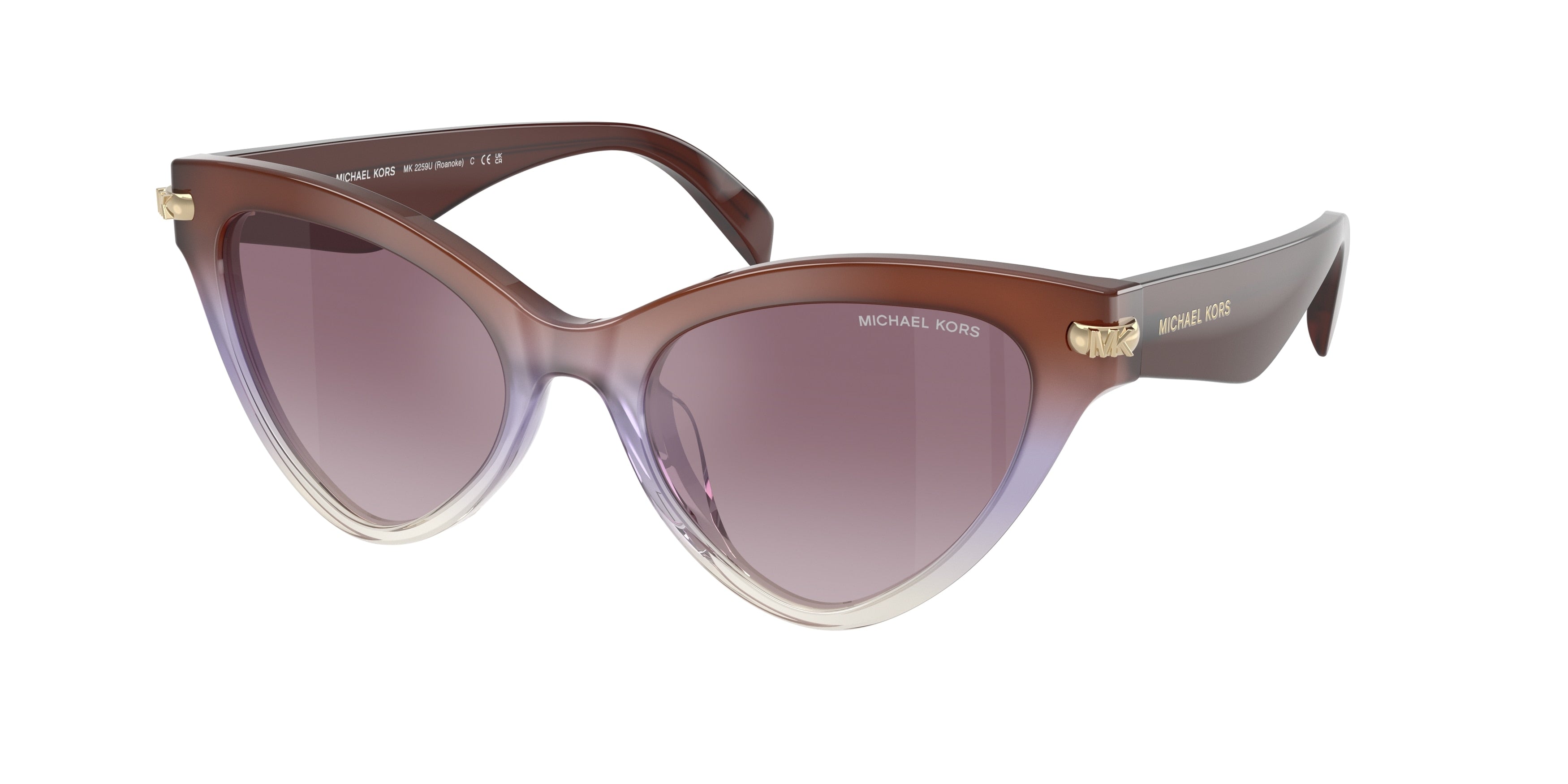 Michael Kors MK2259U Cat Eye Sunglasses for Women — Free Shipping - 52-140-19 / 40366X-Gradient Wine