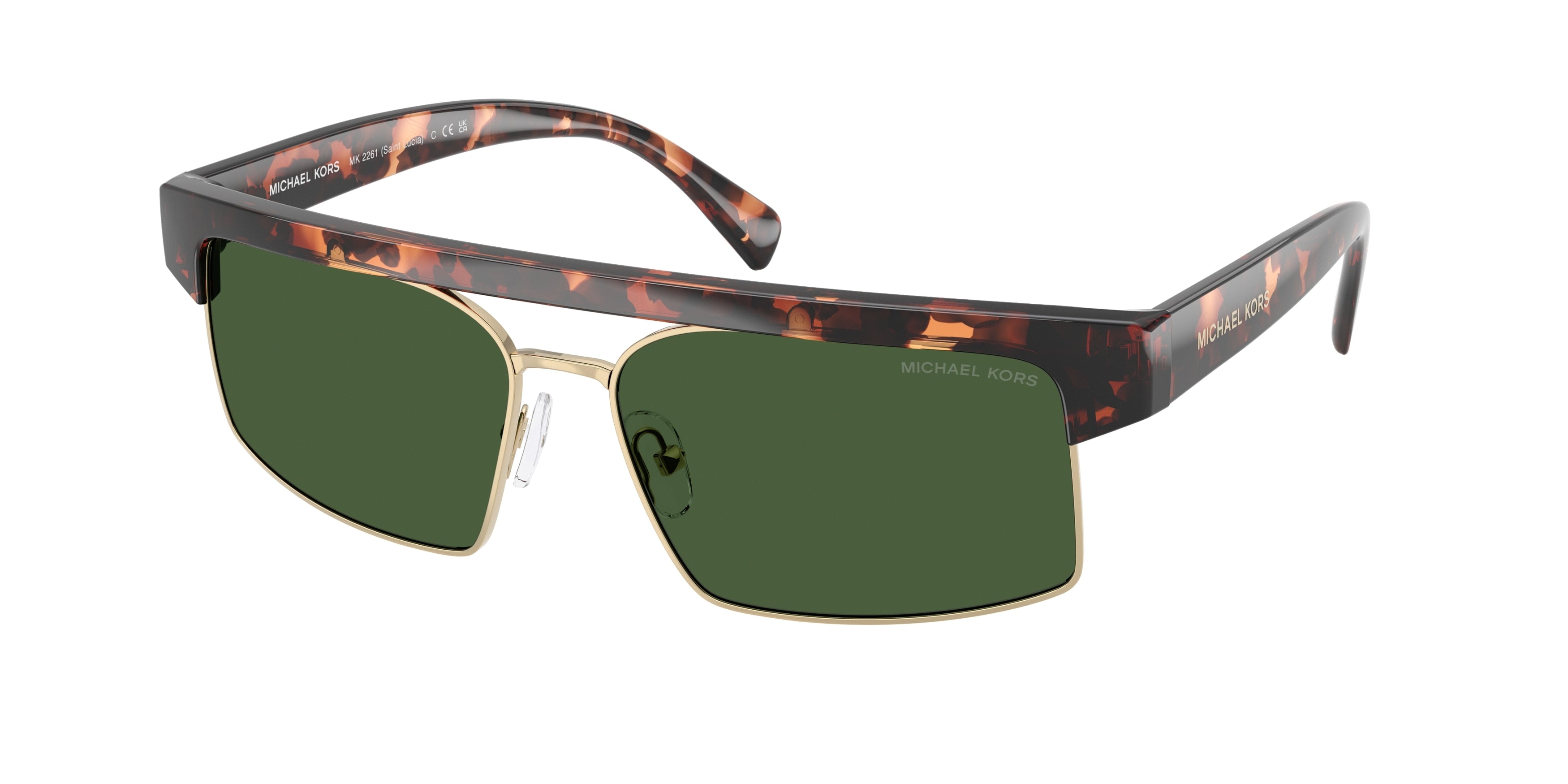 Michael Kors MK2261 Rectangle Sunglasses for Women — Free Shipping - 59-140-15 / 300671-Dark Tortoise