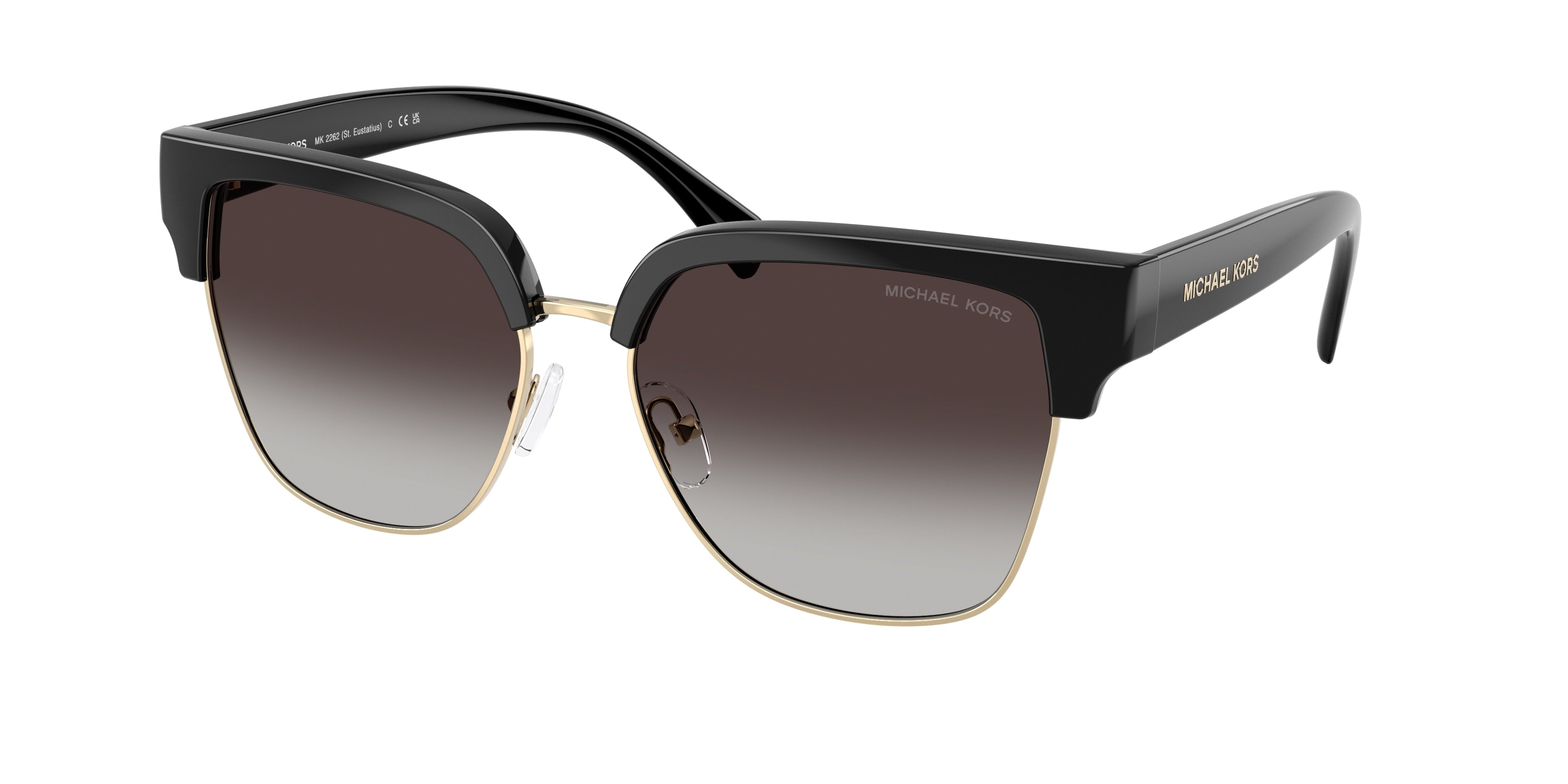 Michael Kors MK2262 Square Sunglasses for Women — Free Shipping - 56-140-16 / 30058G-Black