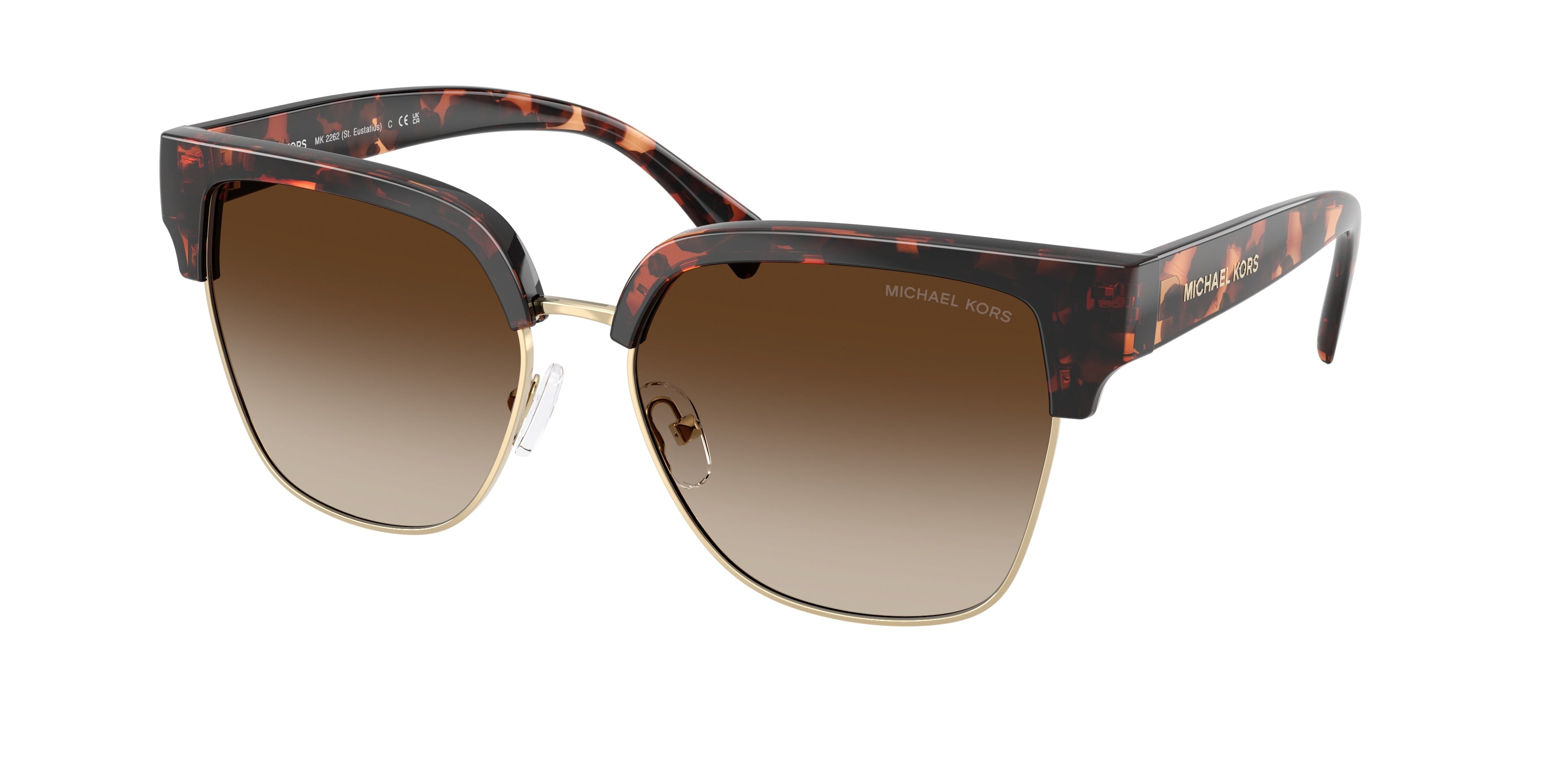 Michael Kors MK2262 Square Sunglasses for Women — Free Shipping - 56-140-16 / 300613-Dark Tortoise