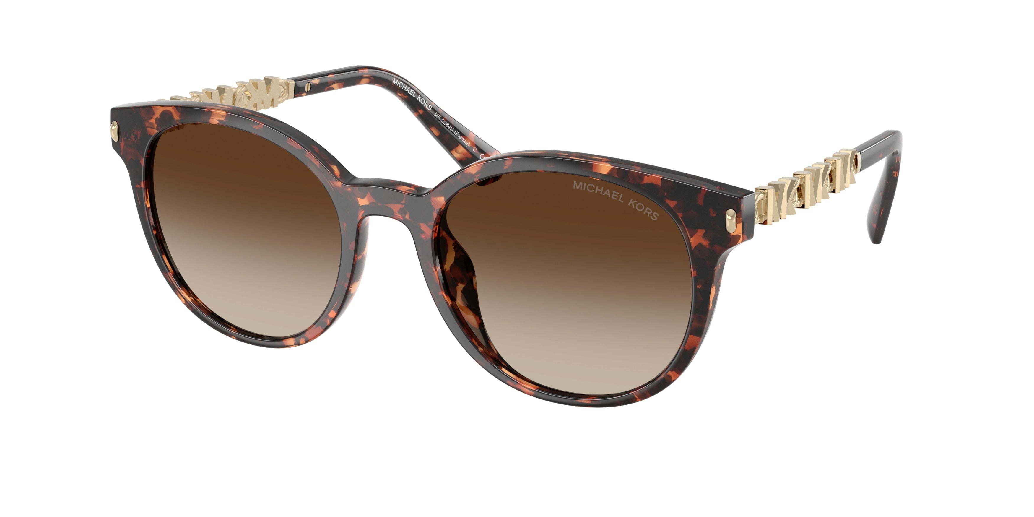 Michael Kors MK2264U Round Sunglasses for Women — Free Shipping - 53-140-20 / 300613-Dark Tortoise