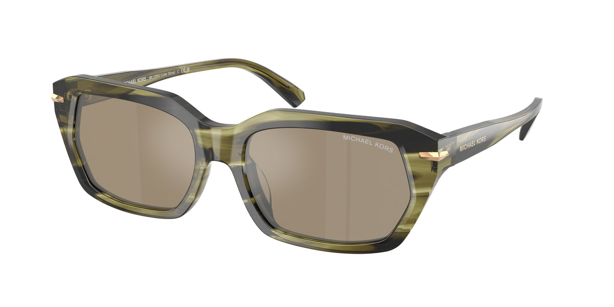 Michael Kors MK2265U Rectangle Sunglasses for Men — Free Shipping - 54-140-17 / 40407I-Olive Horn